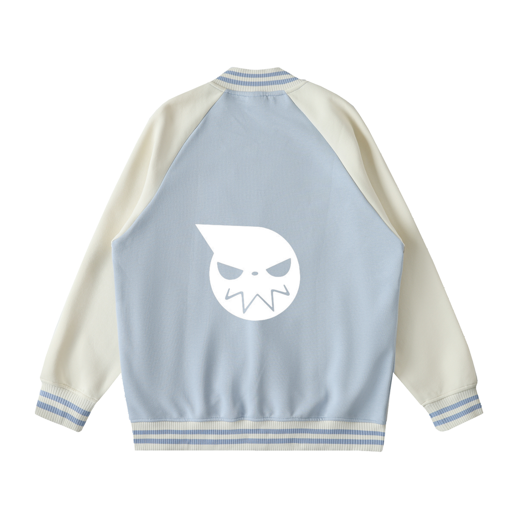 Two Tone Raglan Sleeve Varsity Jacket