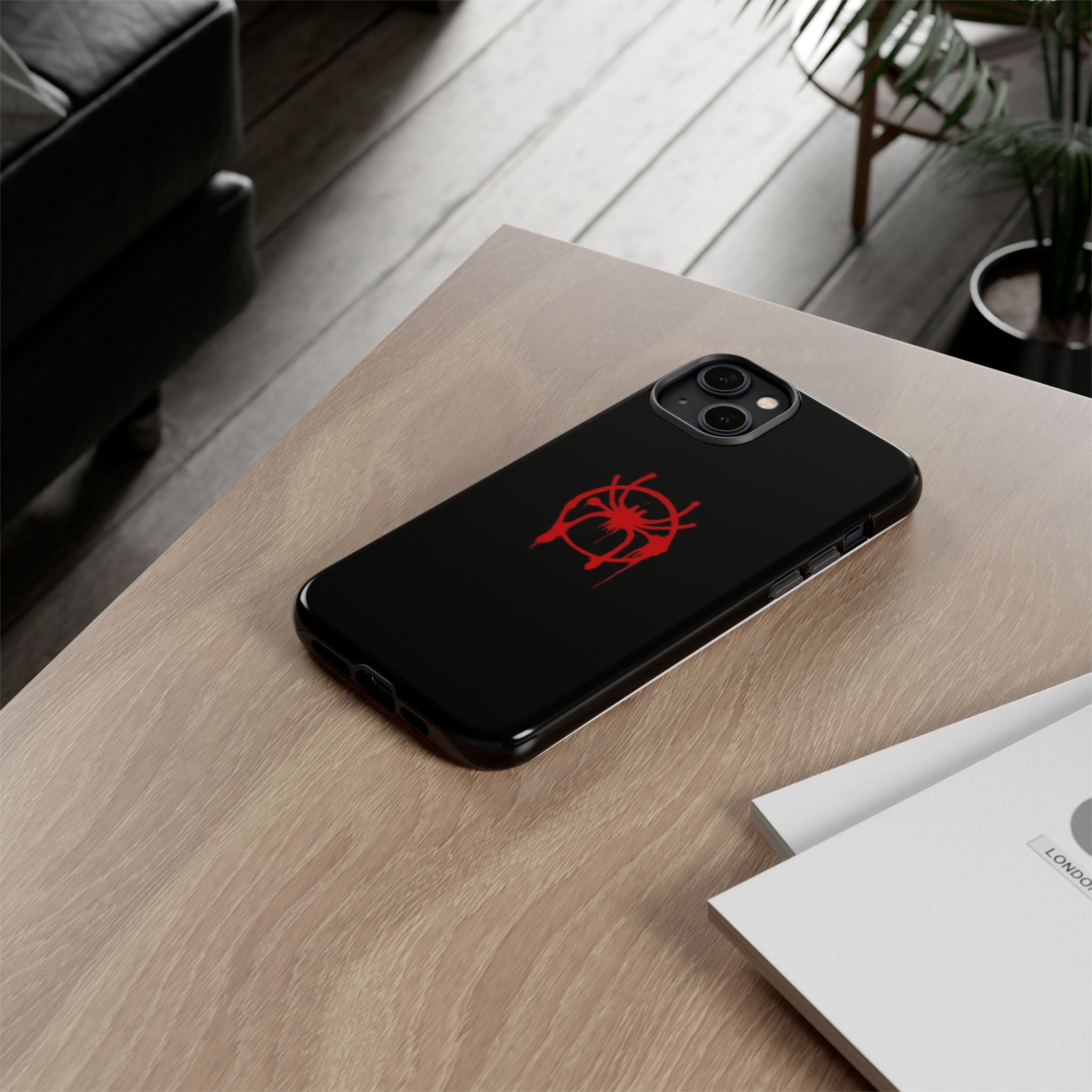 Red Spider Graphic Phone Case, Tough Phone Cover, Custom Mobile Protector, Stylish Gadget Accessory, Gift for Spider Fans