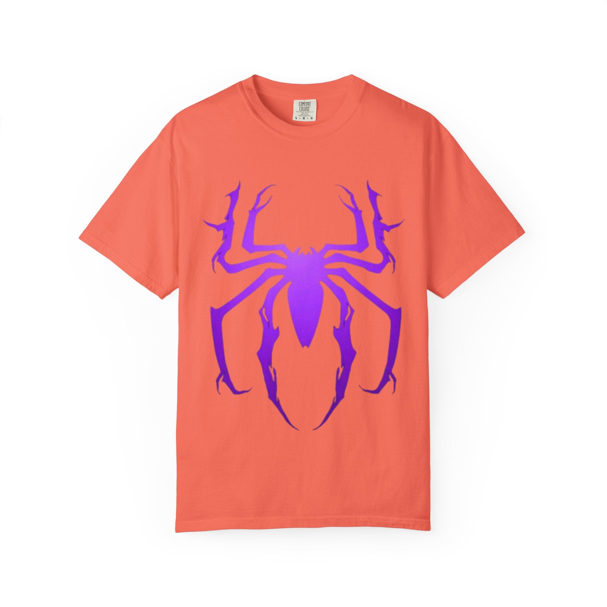 Purple Spider Graphic Unisex T-Shirt, Cool Cotton Tee, Casual Wear, Halloween Apparel, Graphic Shirt for Teens