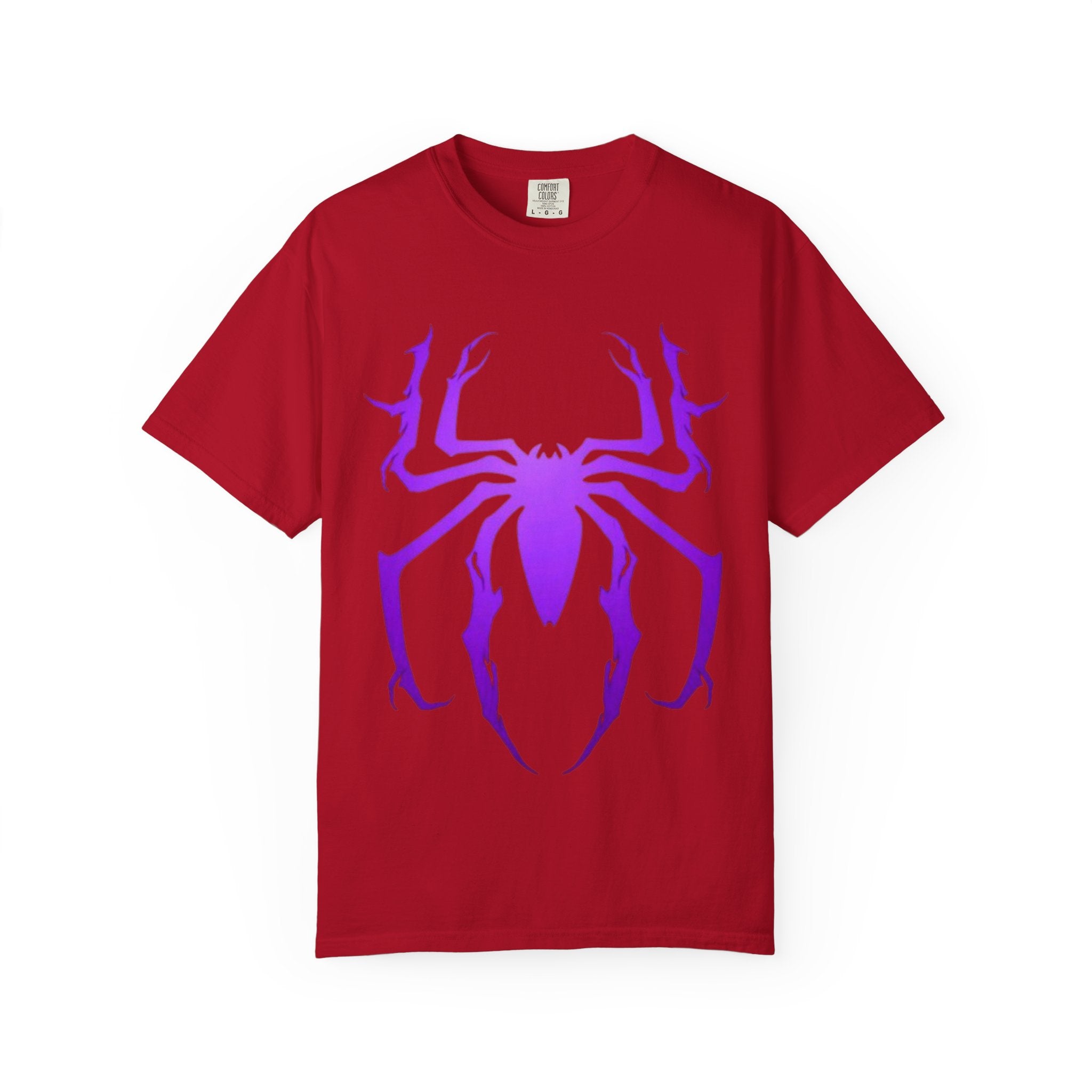 Purple Spider Graphic Unisex T-Shirt, Cool Cotton Tee, Casual Wear, Halloween Apparel, Graphic Shirt for Teens