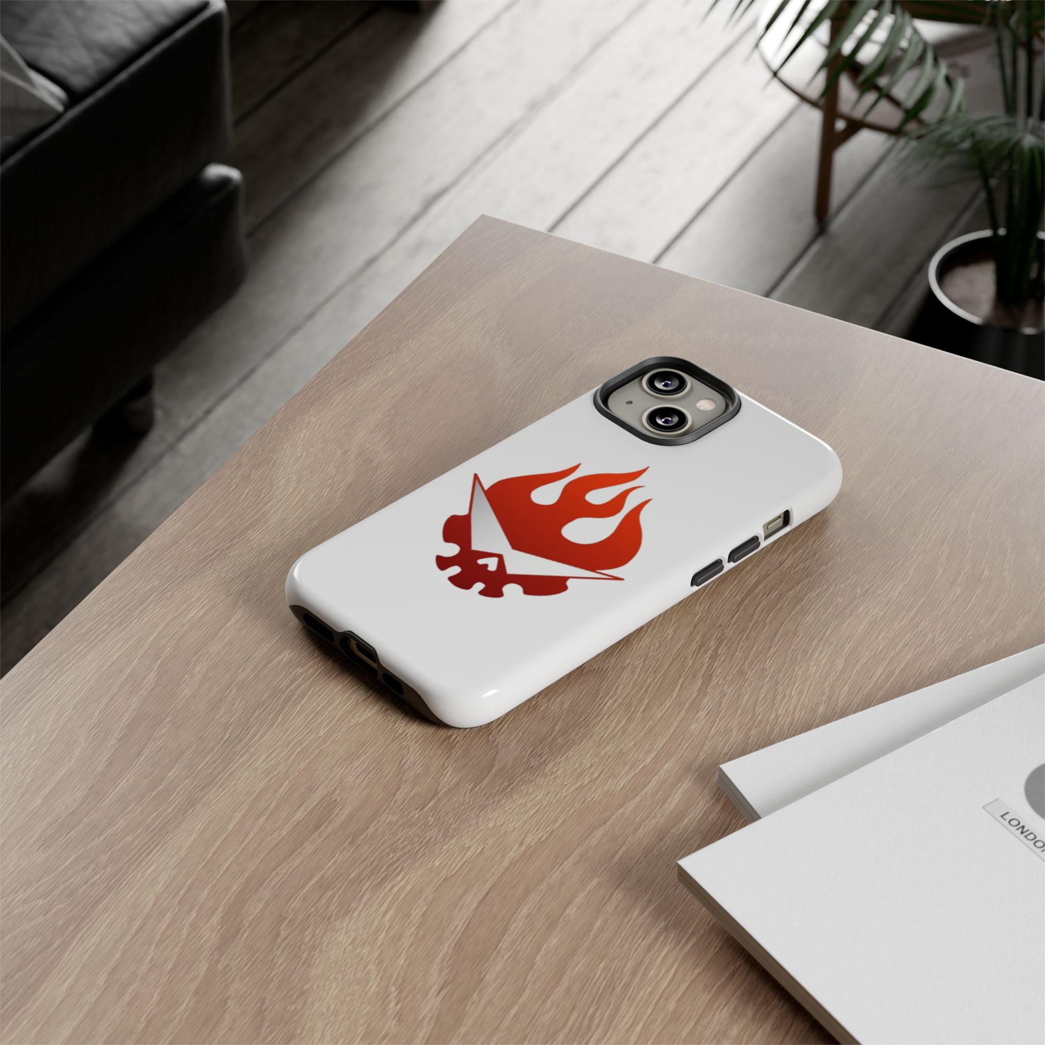 Bold Flame Phone Case, Tough Cases for Daily Protection, Stylish Accessories, Gift for Fire Lovers, Trendy Tech Gear