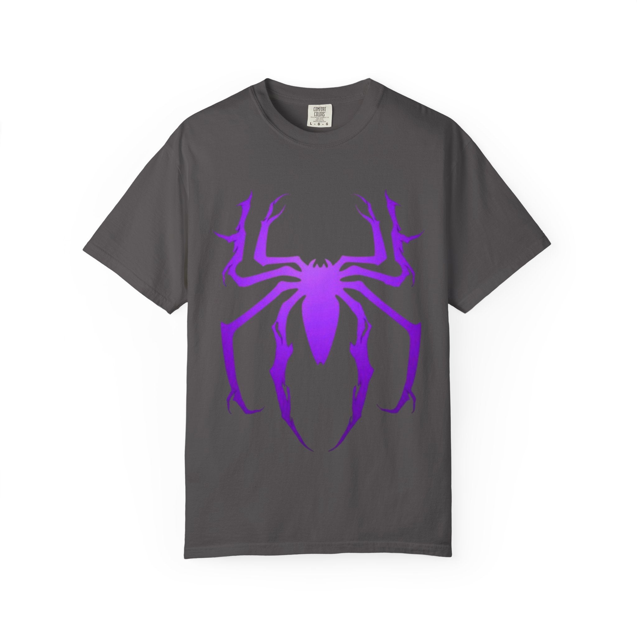 Purple Spider Graphic Unisex T-Shirt, Cool Cotton Tee, Casual Wear, Halloween Apparel, Graphic Shirt for Teens