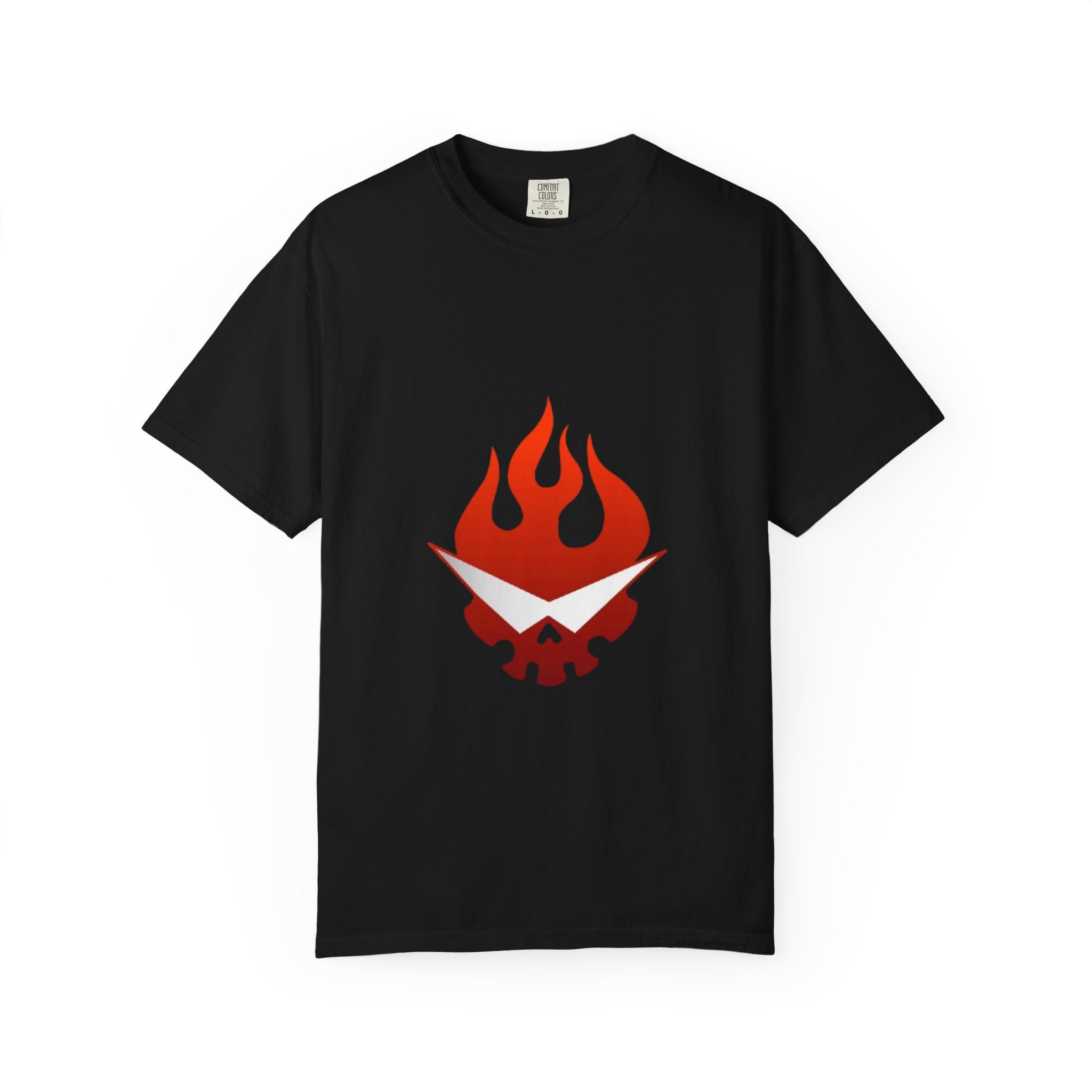 Flame Skull T-Shirt | Unisex Garment-Dyed Tee for Fans, Cool Casual Wear, Gift for Gamers, Summer Style