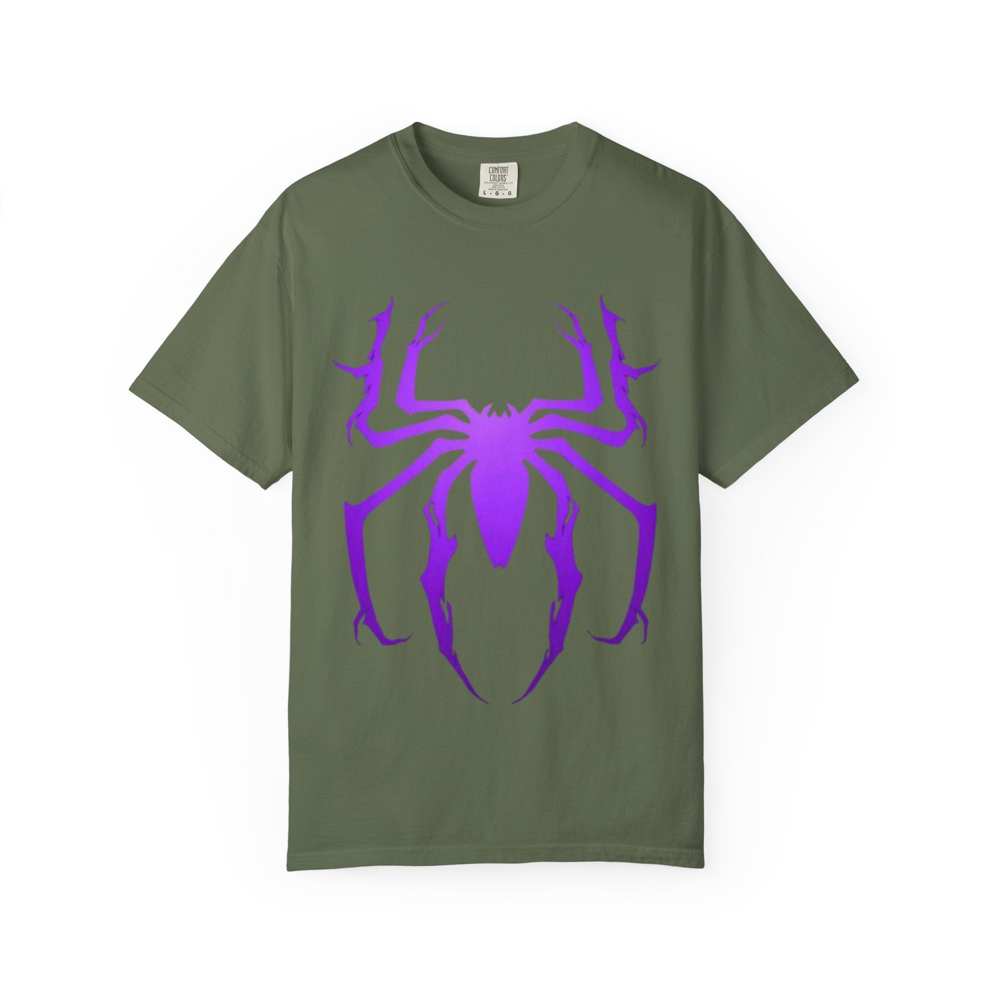 Purple Spider Graphic Unisex T-Shirt, Cool Cotton Tee, Casual Wear, Halloween Apparel, Graphic Shirt for Teens