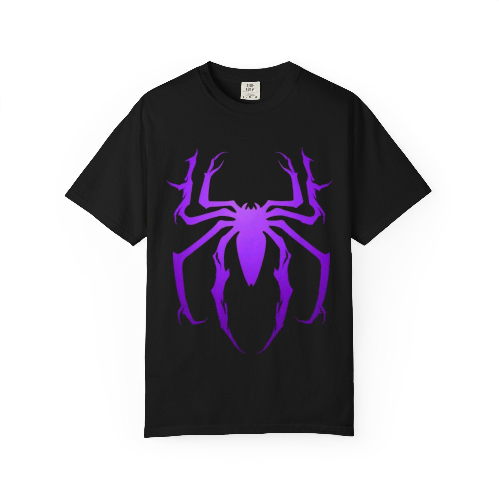 Purple Spider Graphic Unisex T-Shirt, Cool Cotton Tee, Casual Wear, Halloween Apparel, Graphic Shirt for Teens
