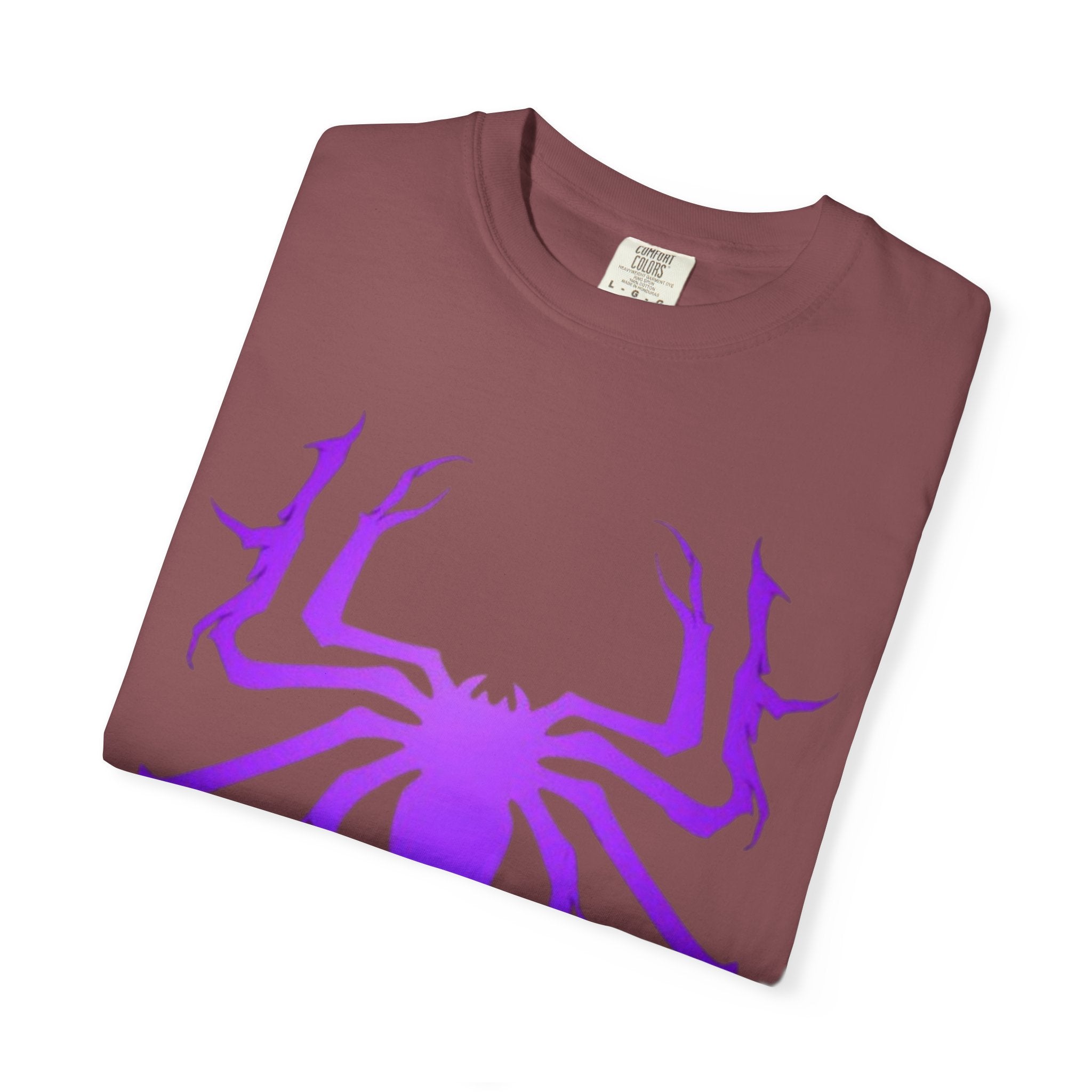 Purple Spider Graphic Unisex T-Shirt, Cool Cotton Tee, Casual Wear, Halloween Apparel, Graphic Shirt for Teens