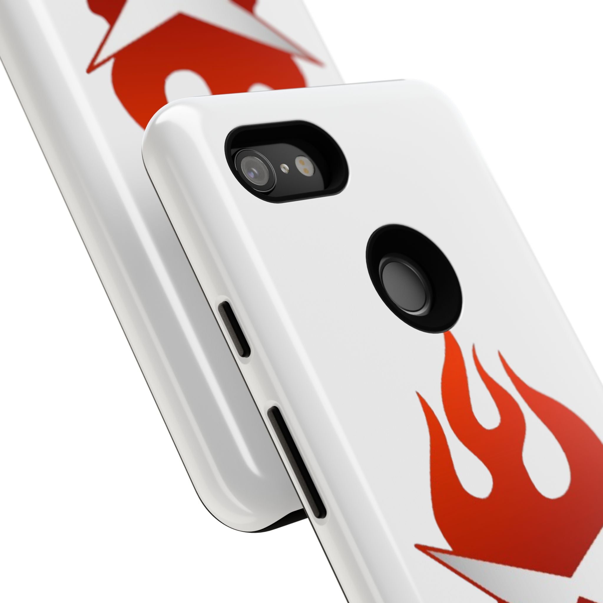 Bold Flame Phone Case, Tough Cases for Daily Protection, Stylish Accessories, Gift for Fire Lovers, Trendy Tech Gear