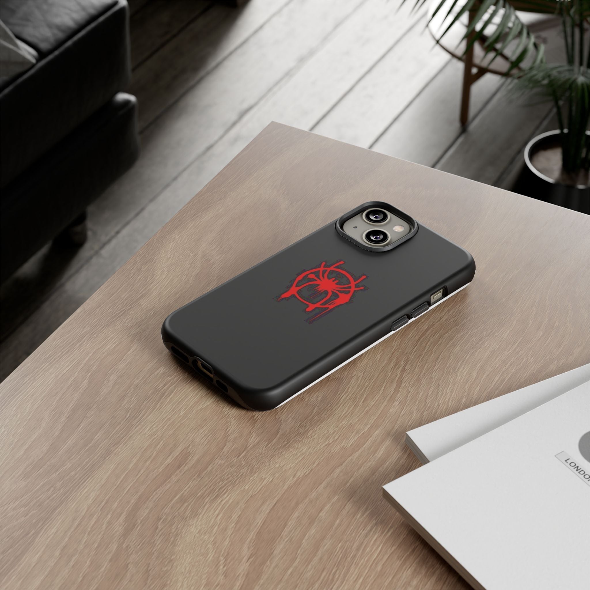 Red Spider Graphic Phone Case, Tough Phone Cover, Custom Mobile Protector, Stylish Gadget Accessory, Gift for Spider Fans