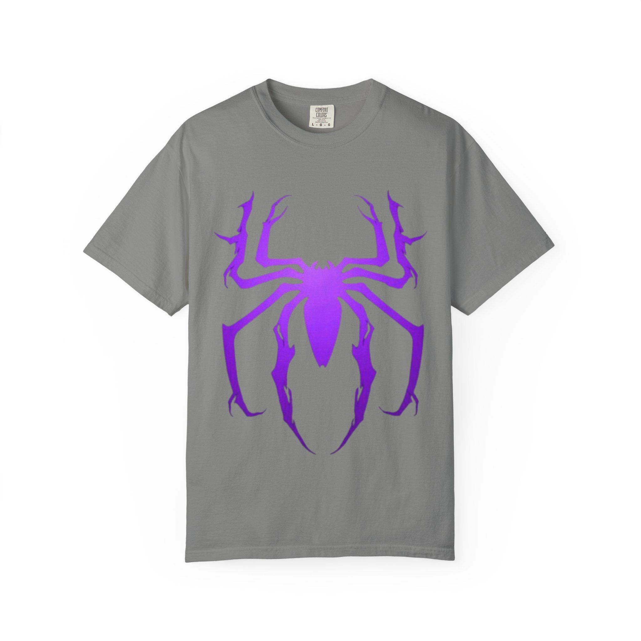Purple Spider Graphic Unisex T-Shirt, Cool Cotton Tee, Casual Wear, Halloween Apparel, Graphic Shirt for Teens