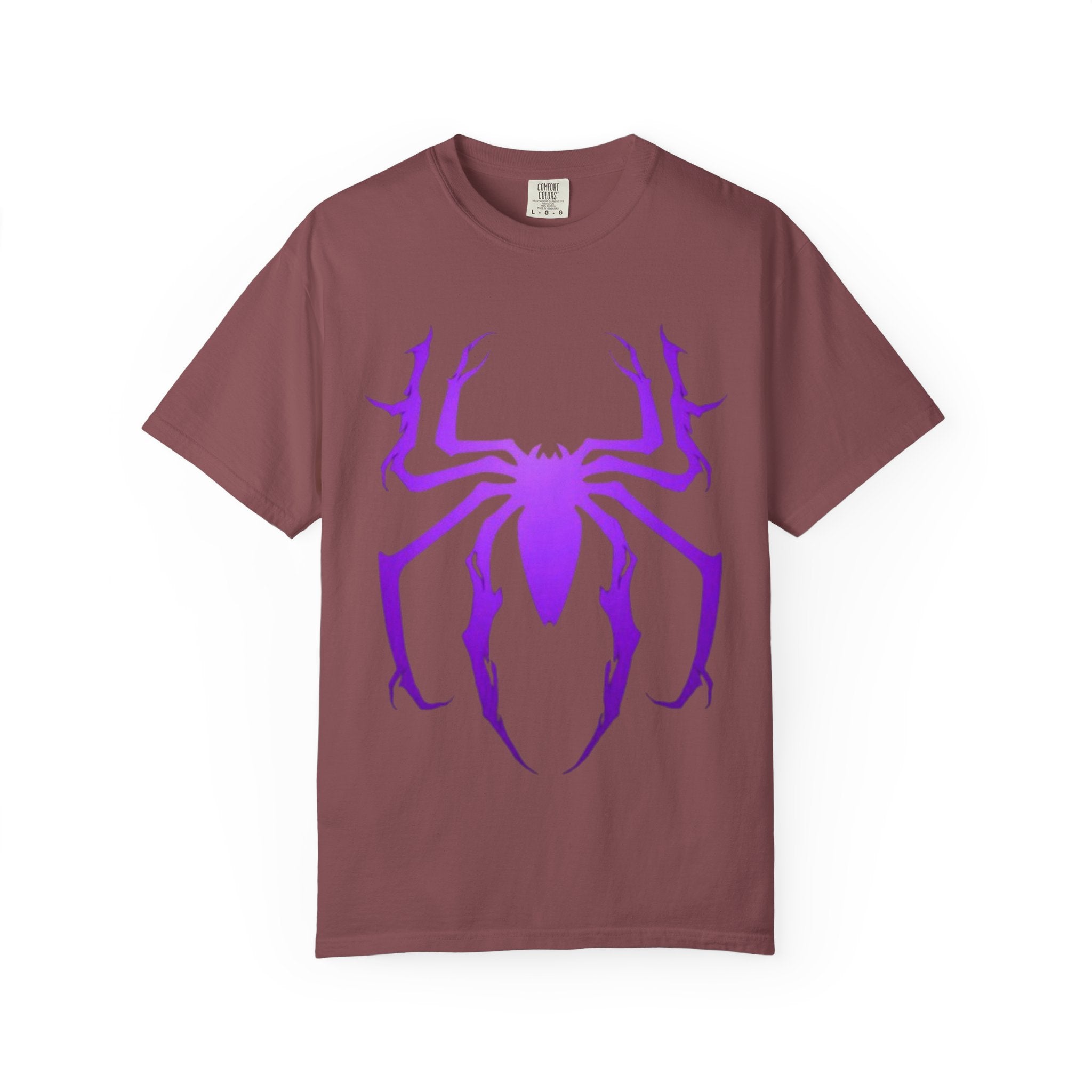 Purple Spider Graphic Unisex T-Shirt, Cool Cotton Tee, Casual Wear, Halloween Apparel, Graphic Shirt for Teens