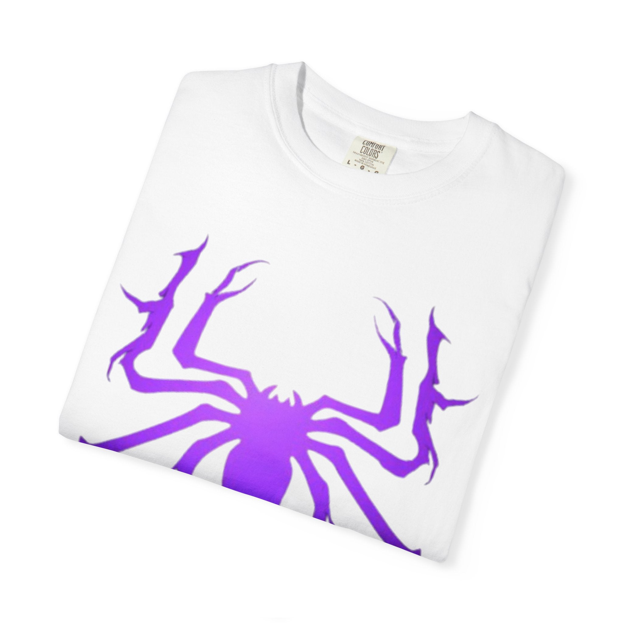 Purple Spider Graphic Unisex T-Shirt, Cool Cotton Tee, Casual Wear, Halloween Apparel, Graphic Shirt for Teens