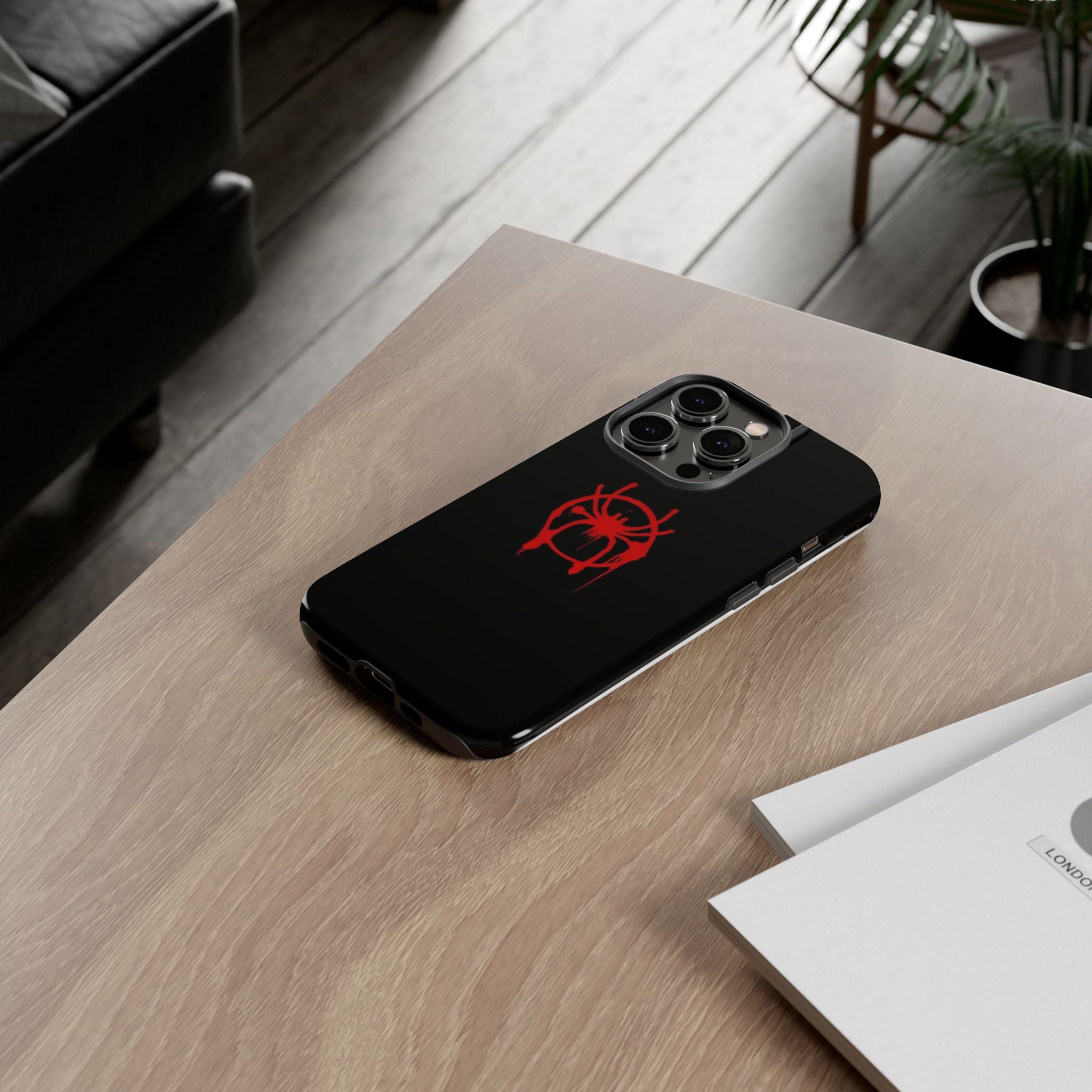 Red Spider Graphic Phone Case, Tough Phone Cover, Custom Mobile Protector, Stylish Gadget Accessory, Gift for Spider Fans