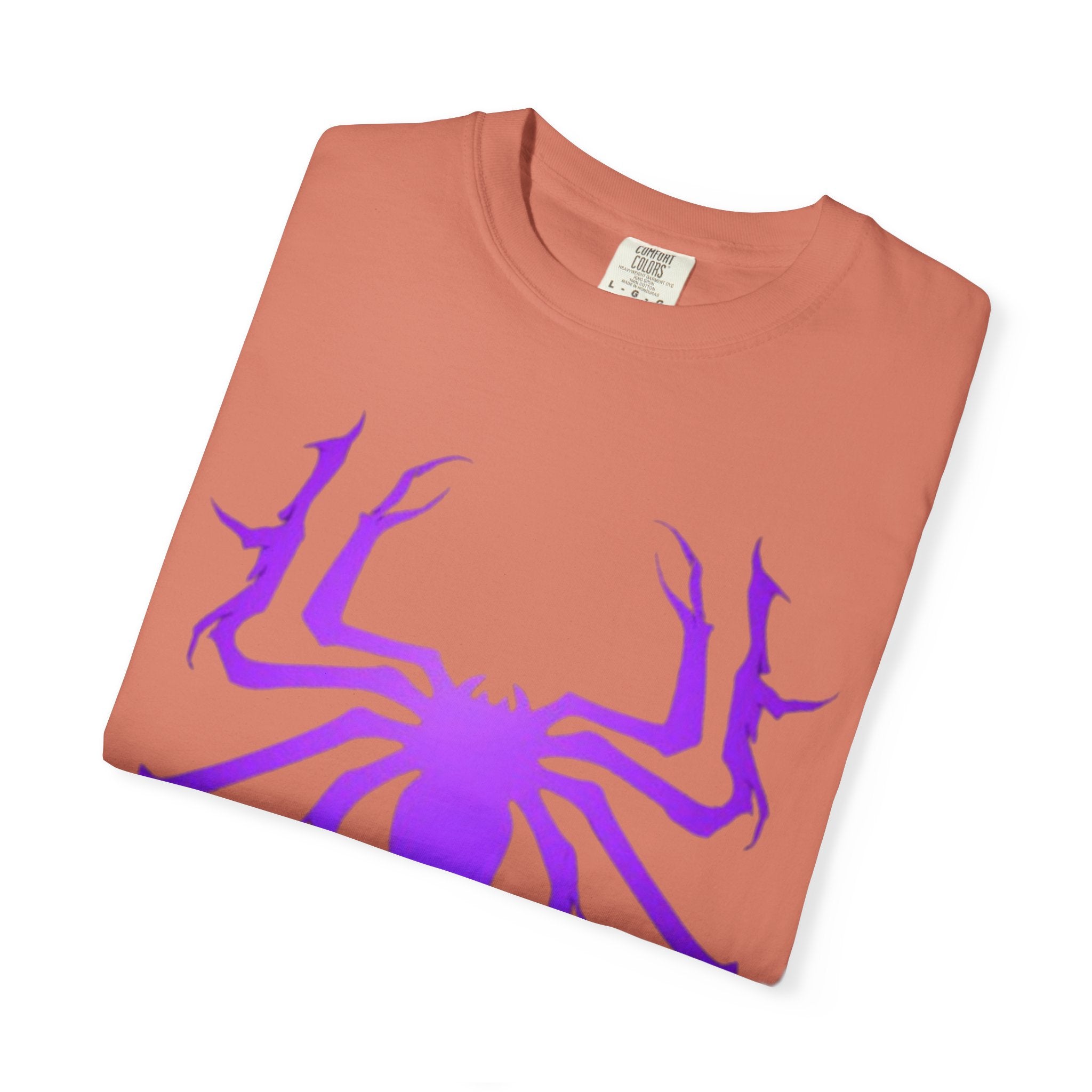 Purple Spider Graphic Unisex T-Shirt, Cool Cotton Tee, Casual Wear, Halloween Apparel, Graphic Shirt for Teens
