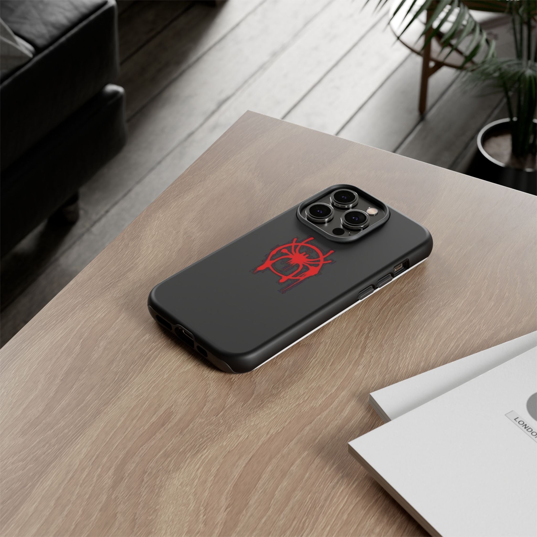 Red Spider Graphic Phone Case, Tough Phone Cover, Custom Mobile Protector, Stylish Gadget Accessory, Gift for Spider Fans