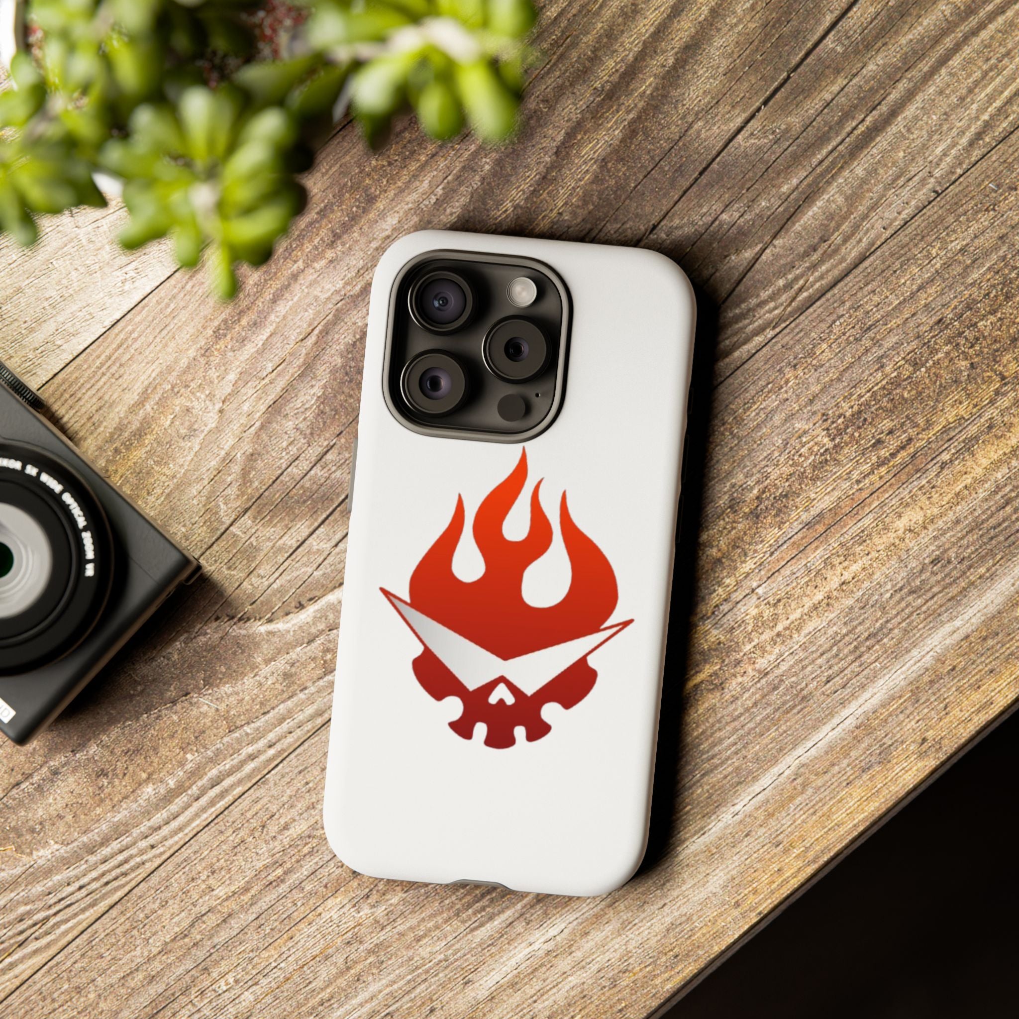 Bold Flame Phone Case, Tough Cases for Daily Protection, Stylish Accessories, Gift for Fire Lovers, Trendy Tech Gear