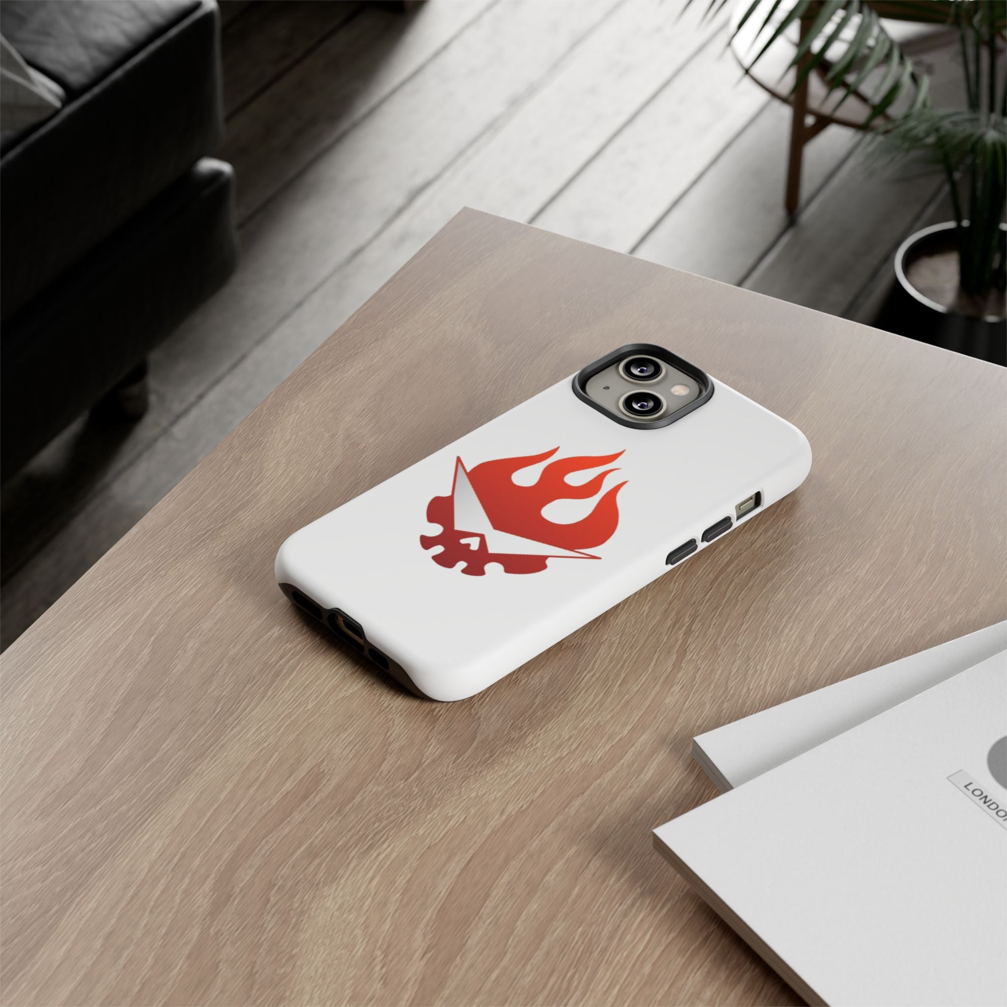 Bold Flame Phone Case, Tough Cases for Daily Protection, Stylish Accessories, Gift for Fire Lovers, Trendy Tech Gear