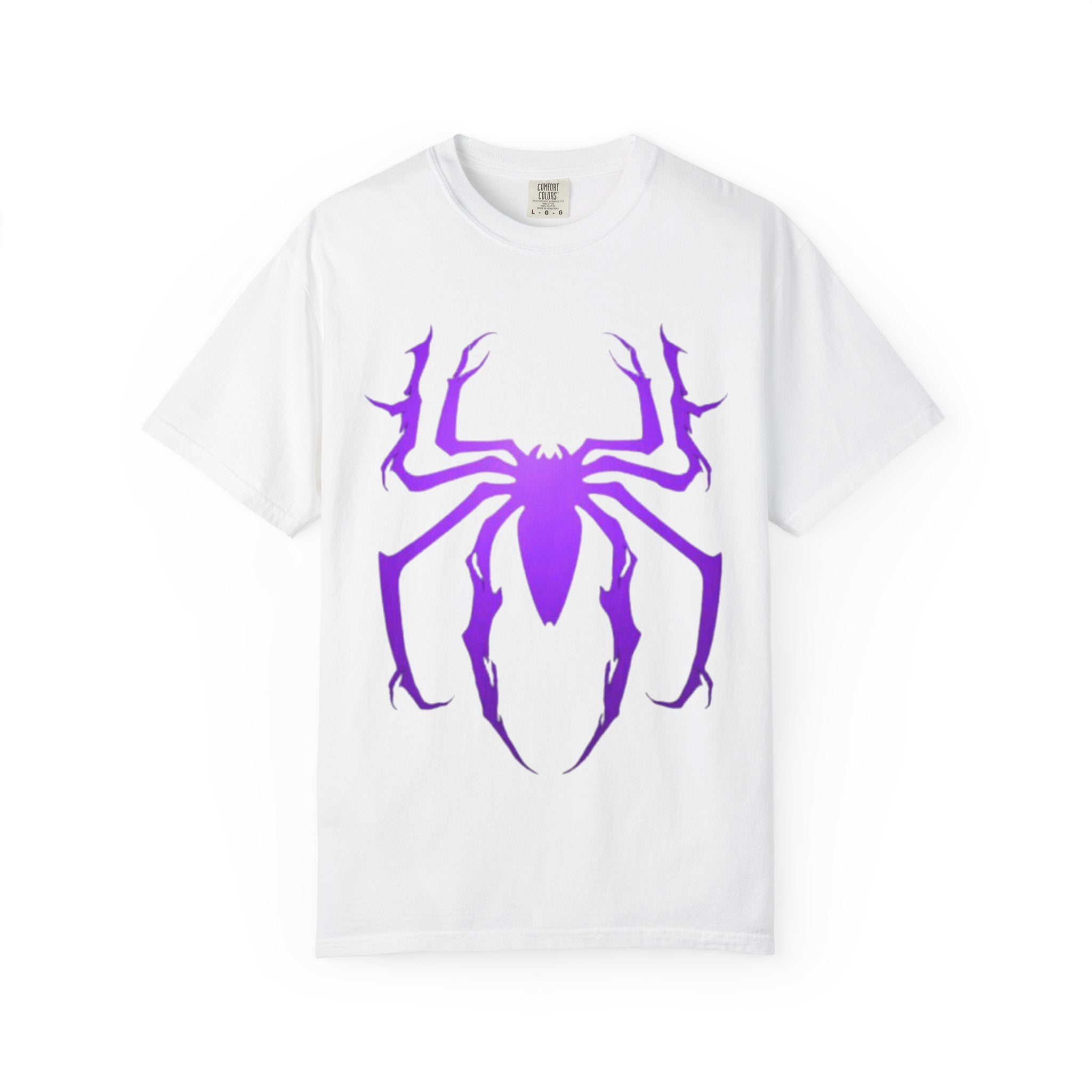 Purple Spider Graphic Unisex T-Shirt, Cool Cotton Tee, Casual Wear, Halloween Apparel, Graphic Shirt for Teens