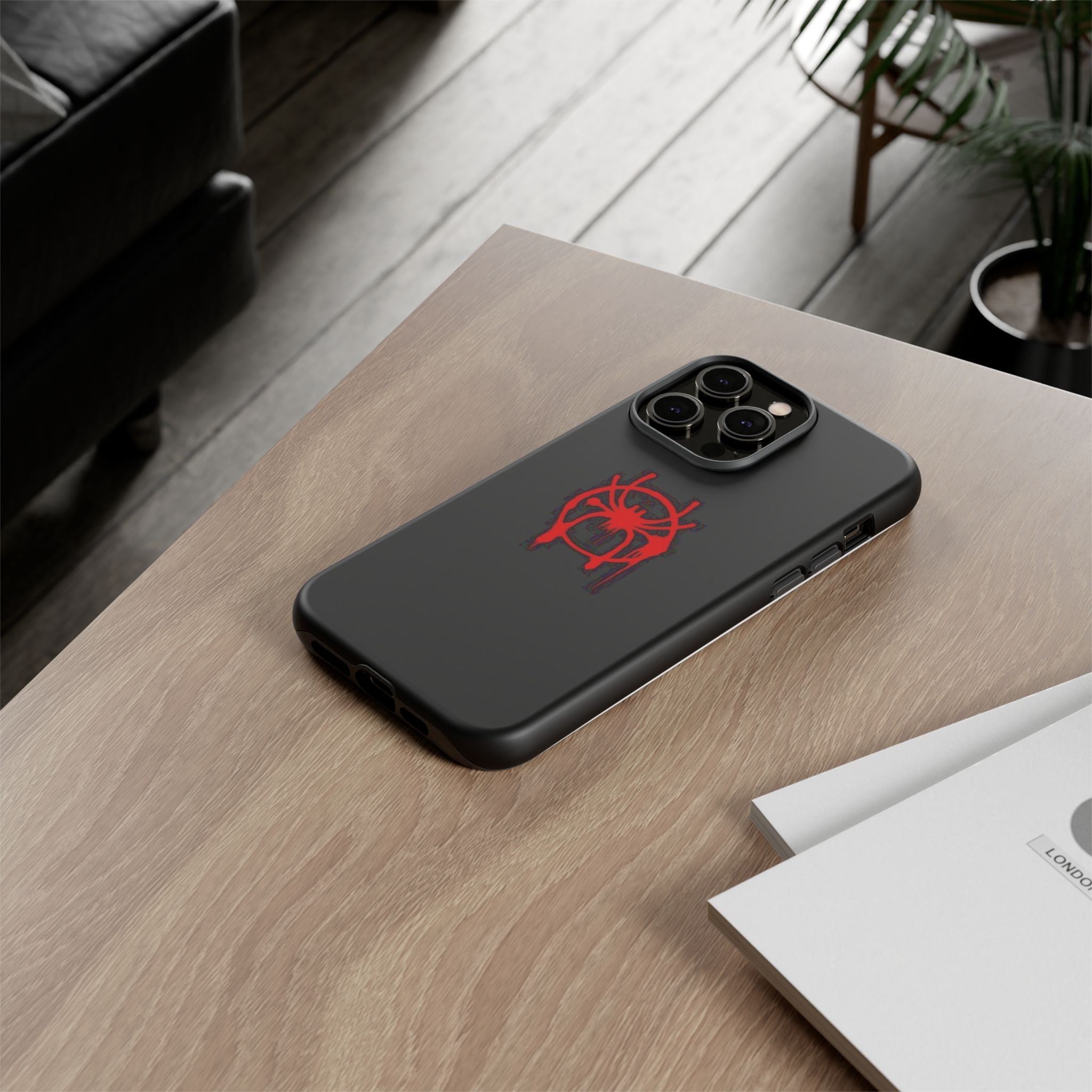 Red Spider Graphic Phone Case, Tough Phone Cover, Custom Mobile Protector, Stylish Gadget Accessory, Gift for Spider Fans