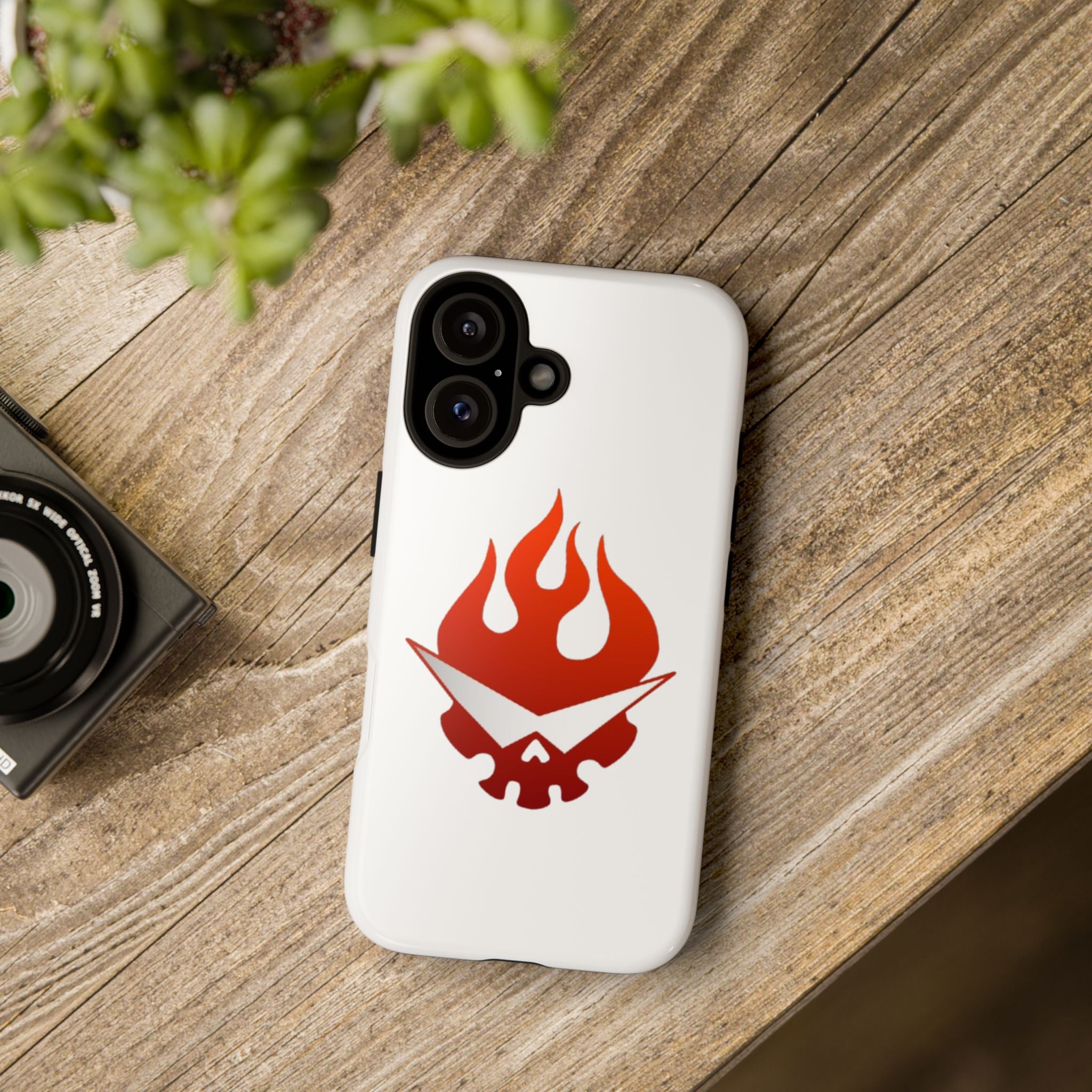 Bold Flame Phone Case, Tough Cases for Daily Protection, Stylish Accessories, Gift for Fire Lovers, Trendy Tech Gear