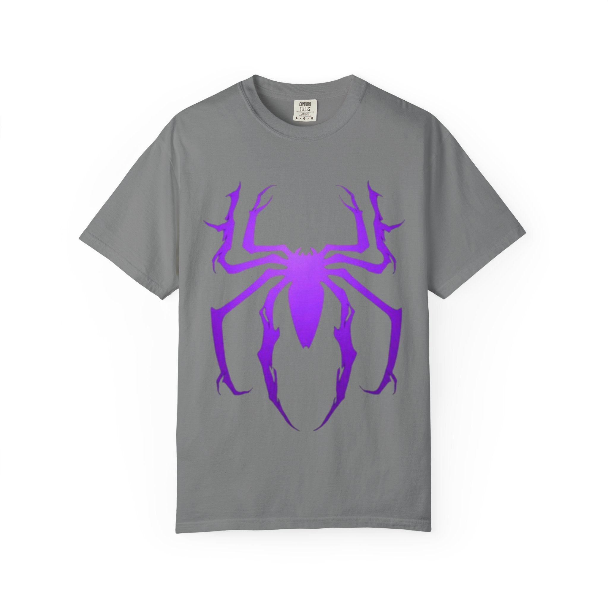 Purple Spider Graphic Unisex T-Shirt, Cool Cotton Tee, Casual Wear, Halloween Apparel, Graphic Shirt for Teens
