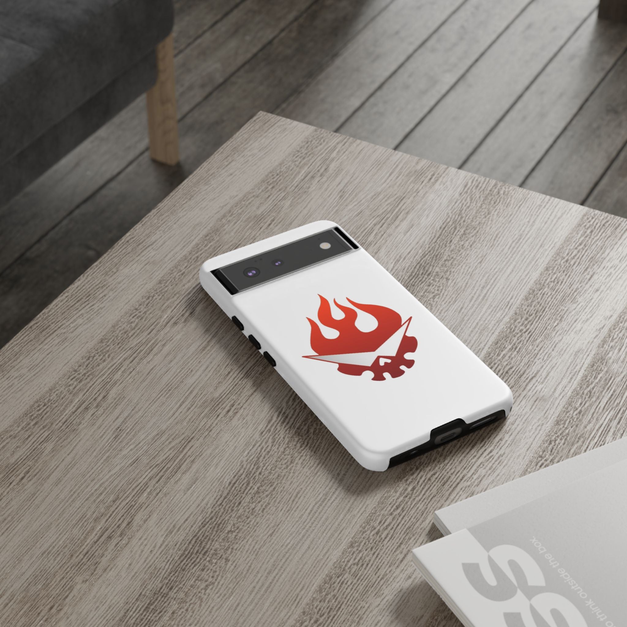 Bold Flame Phone Case, Tough Cases for Daily Protection, Stylish Accessories, Gift for Fire Lovers, Trendy Tech Gear