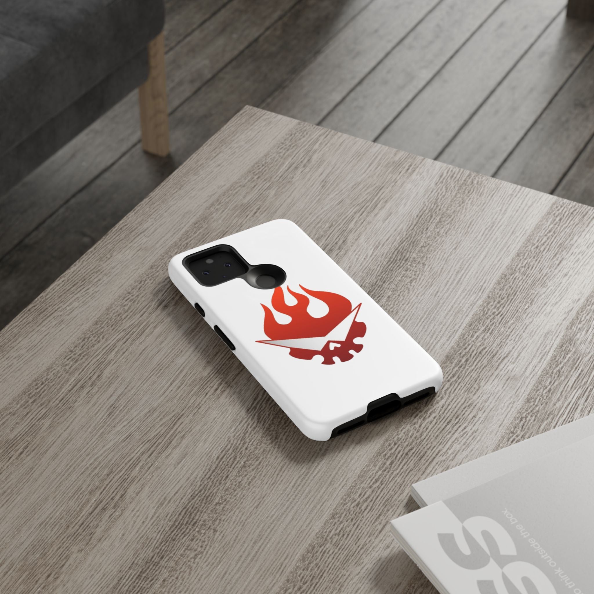 Bold Flame Phone Case, Tough Cases for Daily Protection, Stylish Accessories, Gift for Fire Lovers, Trendy Tech Gear