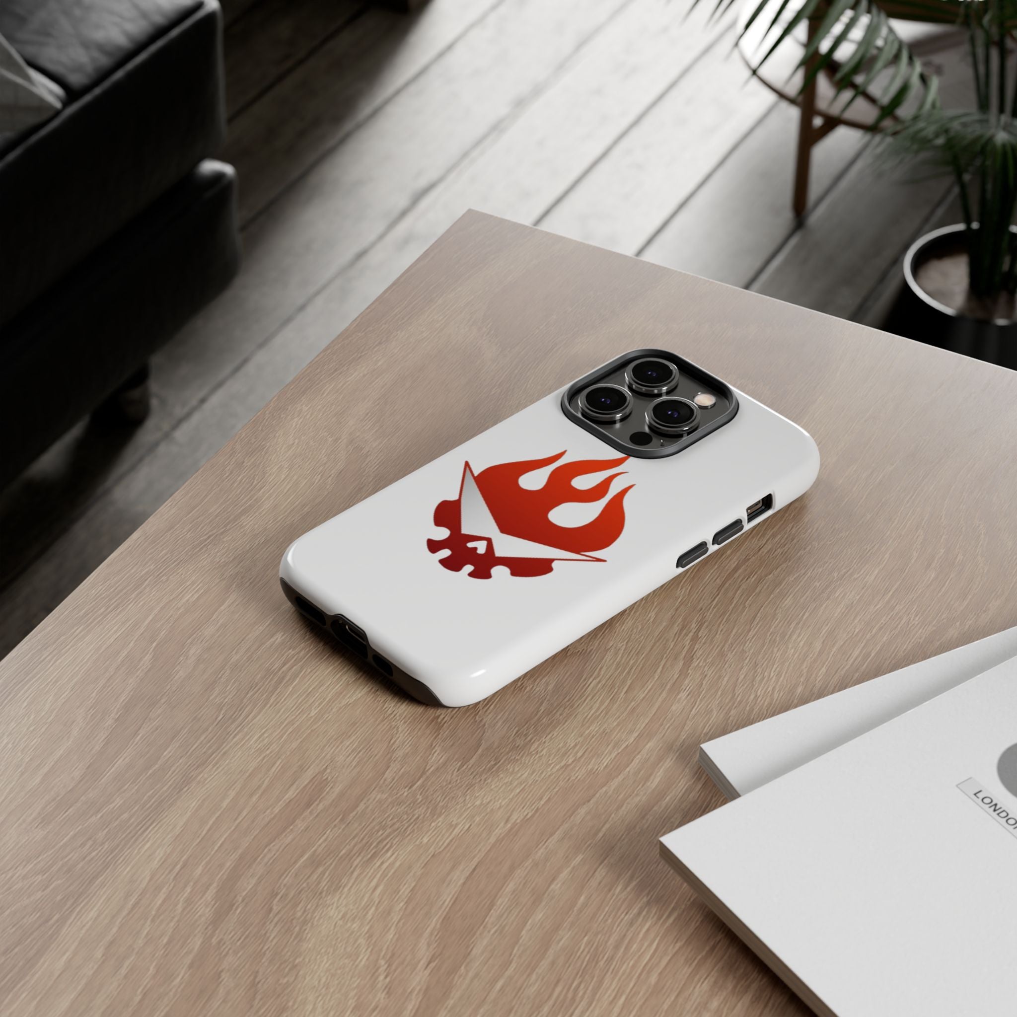 Bold Flame Phone Case, Tough Cases for Daily Protection, Stylish Accessories, Gift for Fire Lovers, Trendy Tech Gear