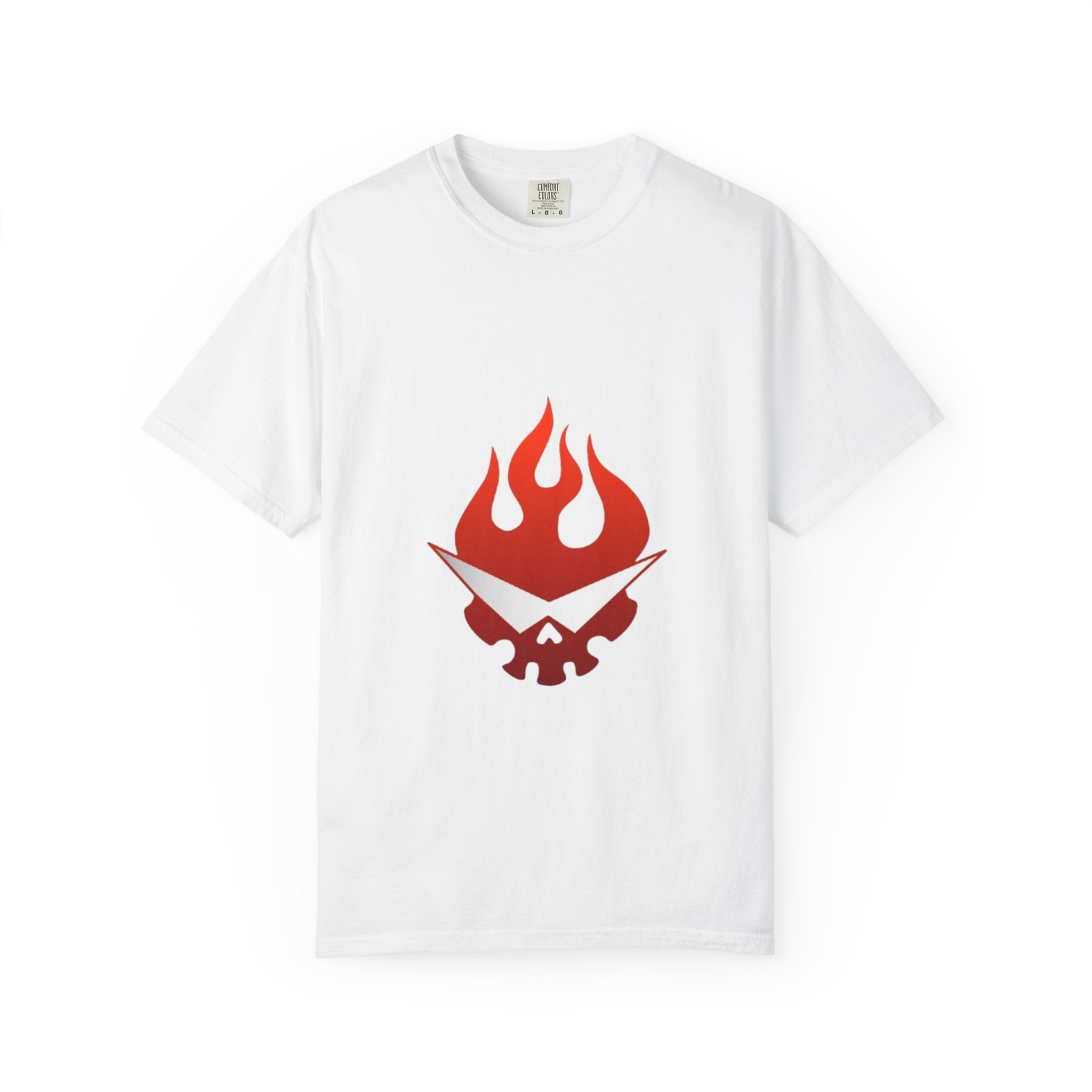 Flame Skull T-Shirt | Unisex Garment-Dyed Tee for Fans, Cool Casual Wear, Gift for Gamers, Summer Style