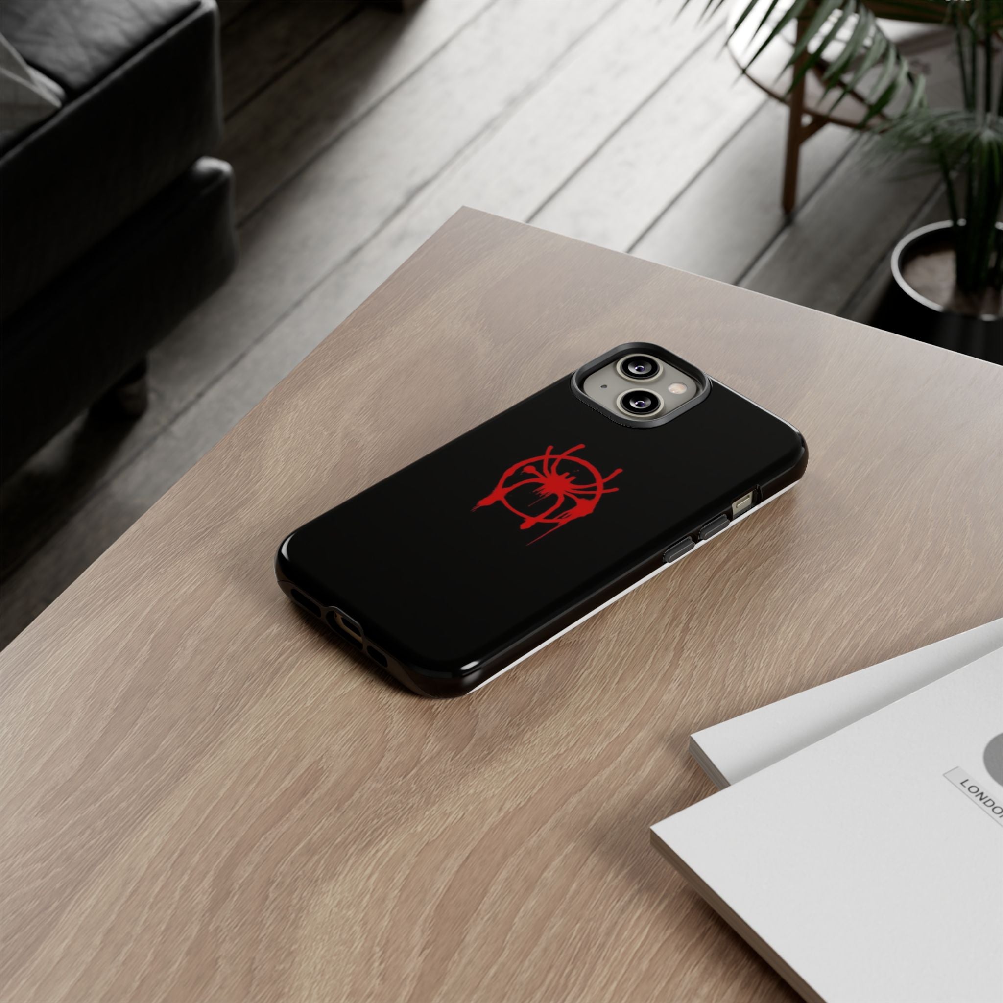 Red Spider Graphic Phone Case, Tough Phone Cover, Custom Mobile Protector, Stylish Gadget Accessory, Gift for Spider Fans