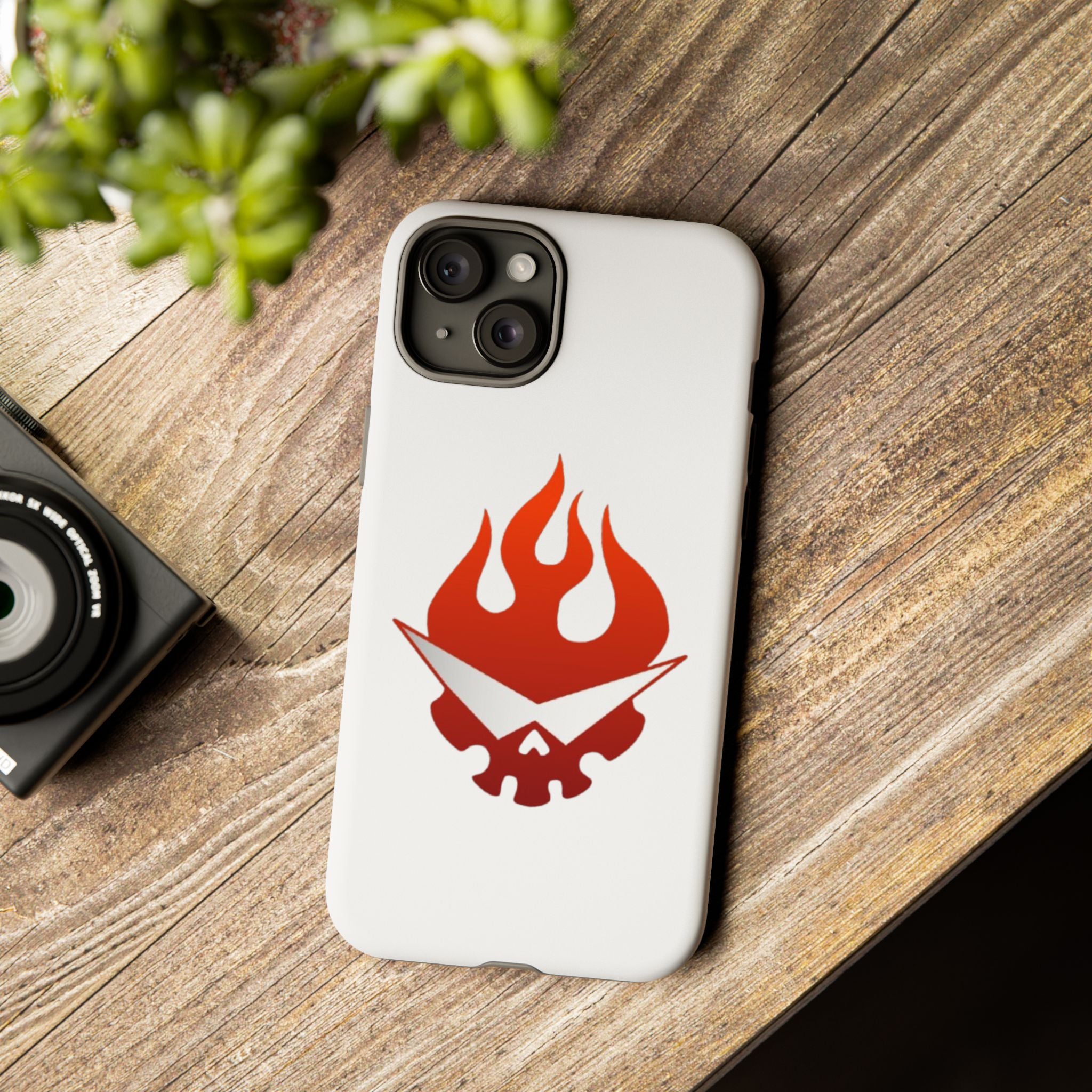 Bold Flame Phone Case, Tough Cases for Daily Protection, Stylish Accessories, Gift for Fire Lovers, Trendy Tech Gear