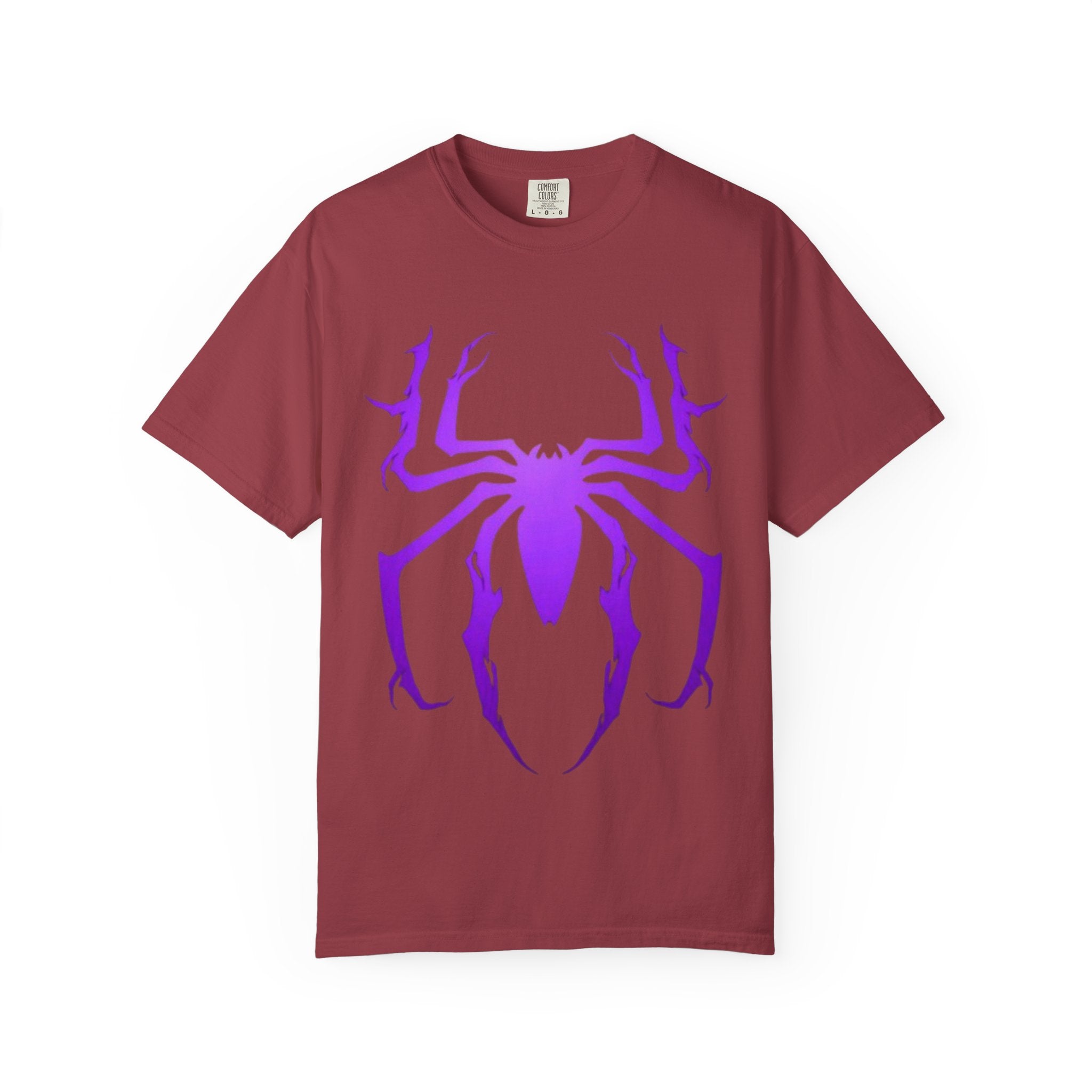 Purple Spider Graphic Unisex T-Shirt, Cool Cotton Tee, Casual Wear, Halloween Apparel, Graphic Shirt for Teens