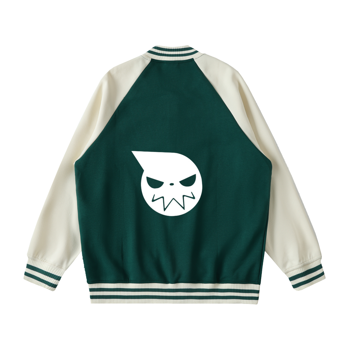 Two Tone Raglan Sleeve Varsity Jacket