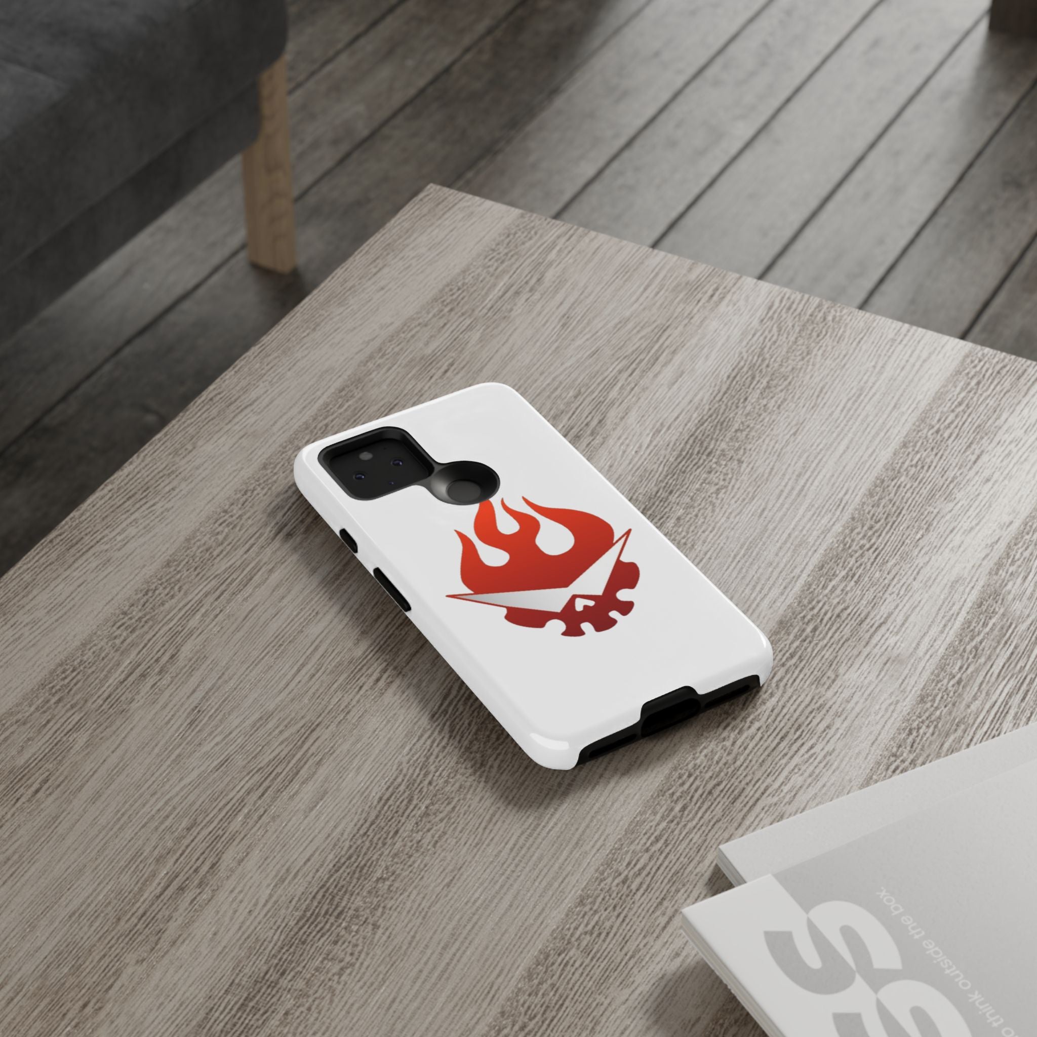 Bold Flame Phone Case, Tough Cases for Daily Protection, Stylish Accessories, Gift for Fire Lovers, Trendy Tech Gear