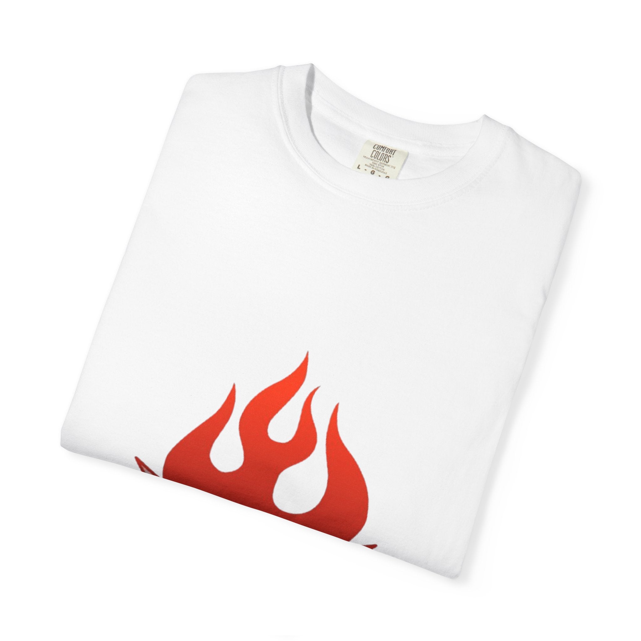 Flame Skull T-Shirt | Unisex Garment-Dyed Tee for Fans, Cool Casual Wear, Gift for Gamers, Summer Style