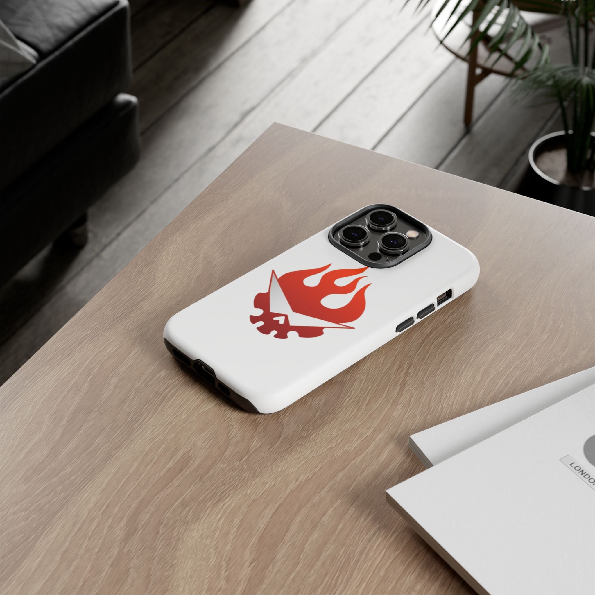 Bold Flame Phone Case, Tough Cases for Daily Protection, Stylish Accessories, Gift for Fire Lovers, Trendy Tech Gear