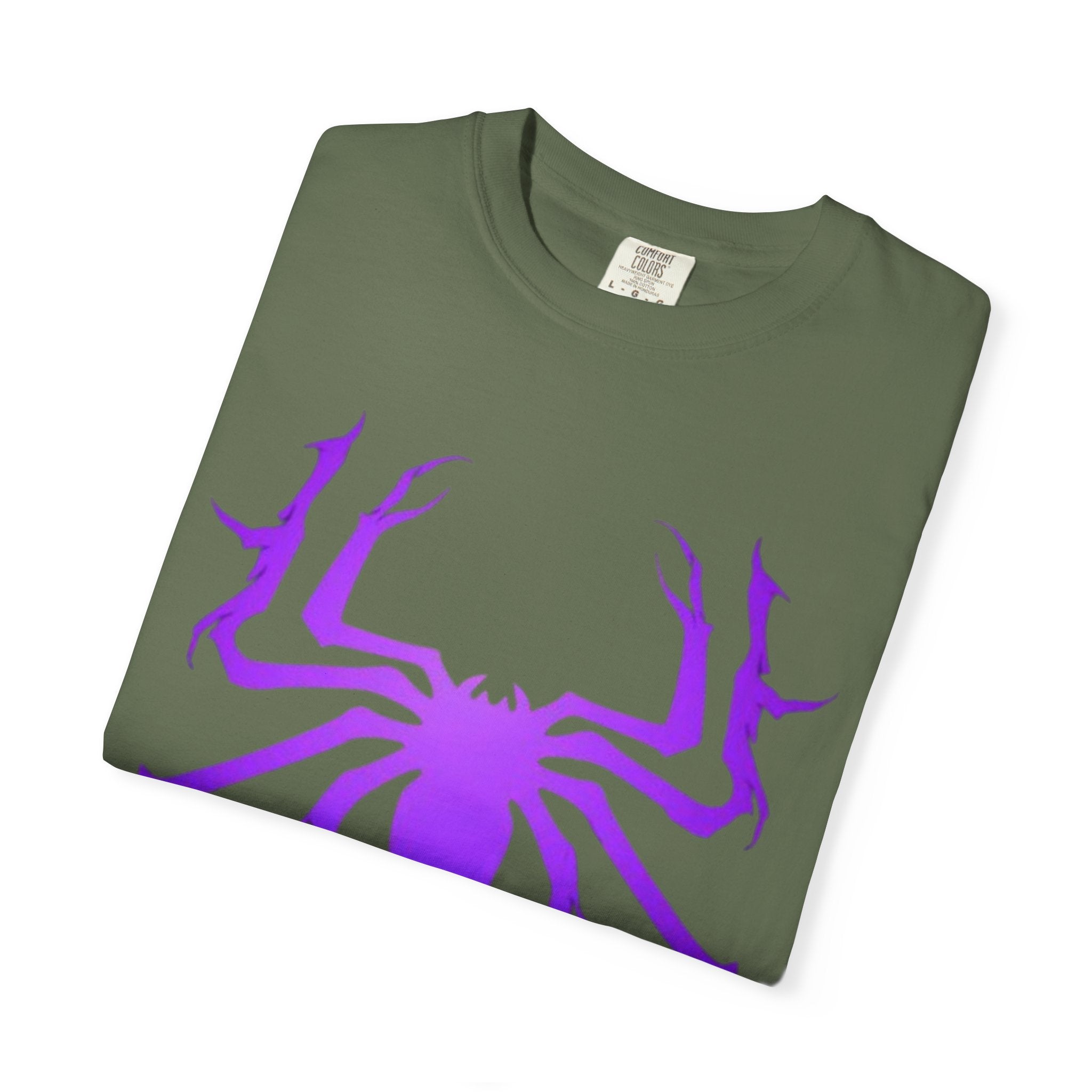 Purple Spider Graphic Unisex T-Shirt, Cool Cotton Tee, Casual Wear, Halloween Apparel, Graphic Shirt for Teens