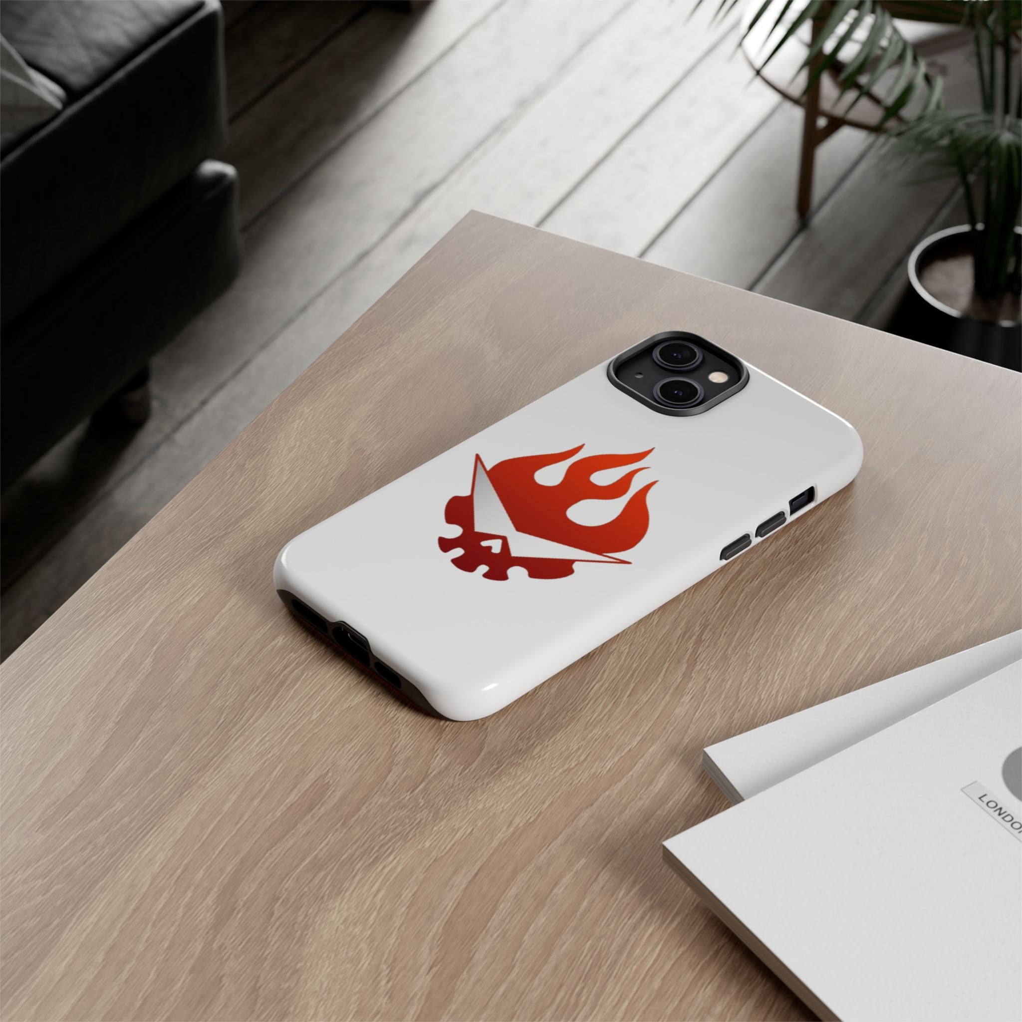 Bold Flame Phone Case, Tough Cases for Daily Protection, Stylish Accessories, Gift for Fire Lovers, Trendy Tech Gear