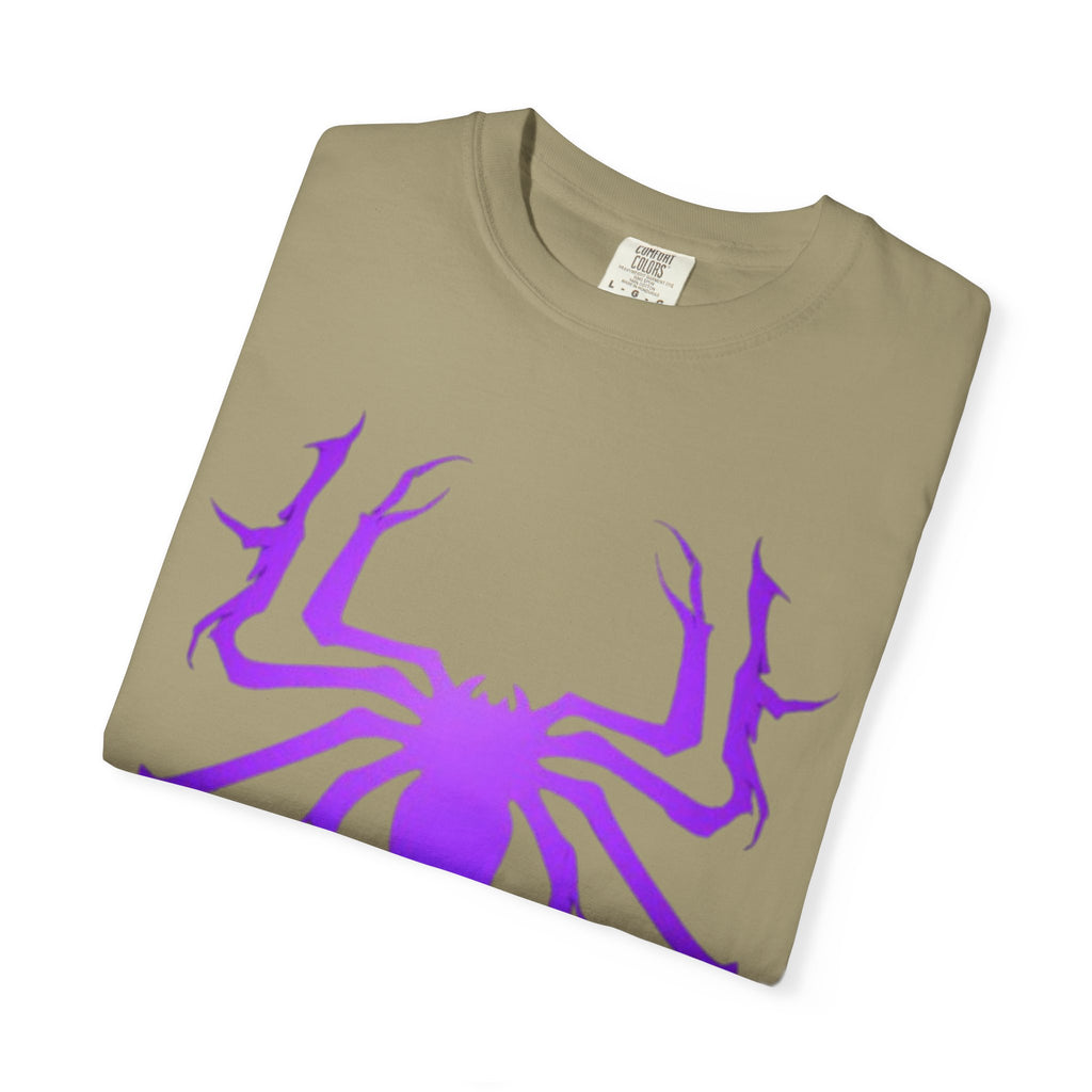 Purple Spider Graphic Unisex T-Shirt, Cool Cotton Tee, Casual Wear, Halloween Apparel, Graphic Shirt for Teens