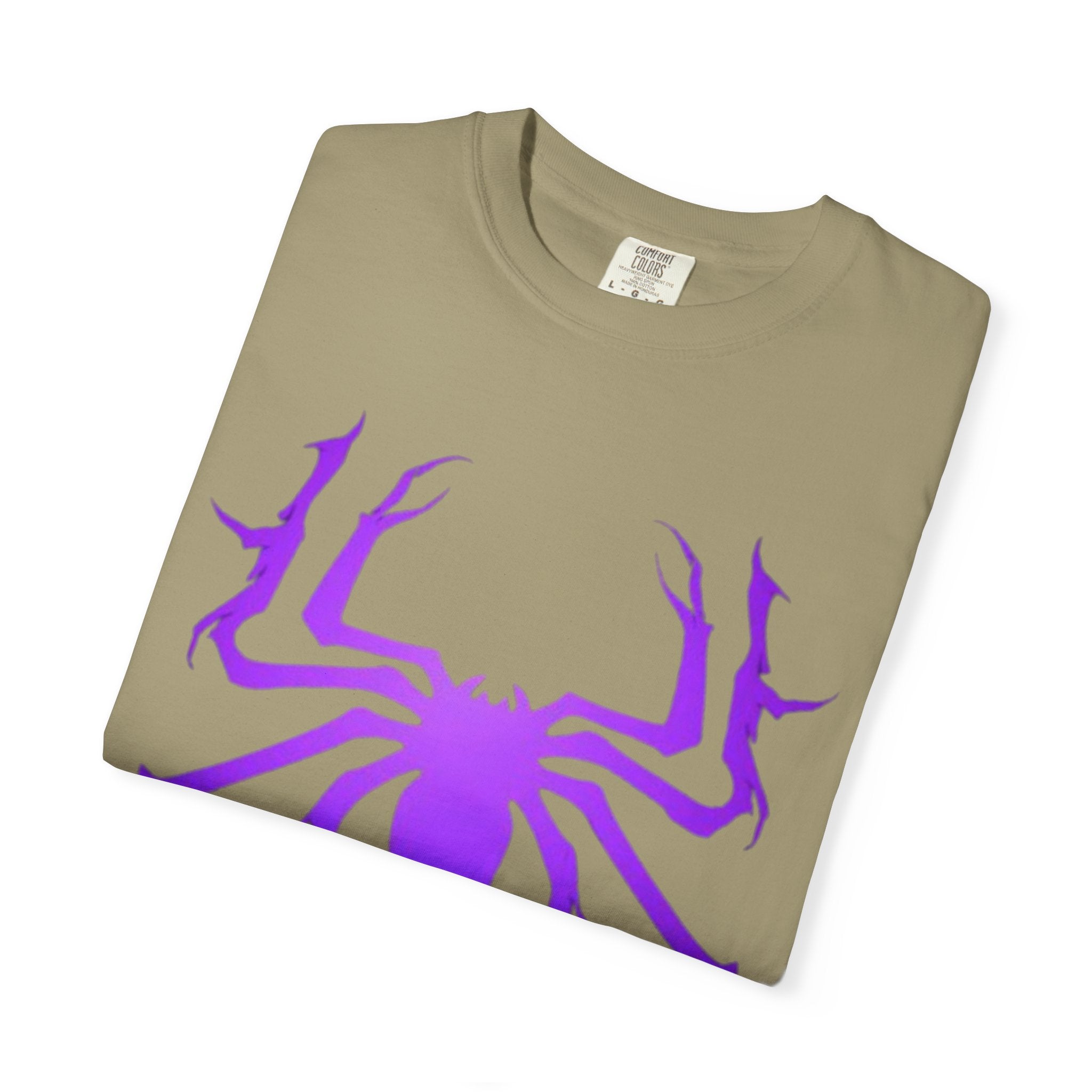 Purple Spider Graphic Unisex T-Shirt, Cool Cotton Tee, Casual Wear, Halloween Apparel, Graphic Shirt for Teens