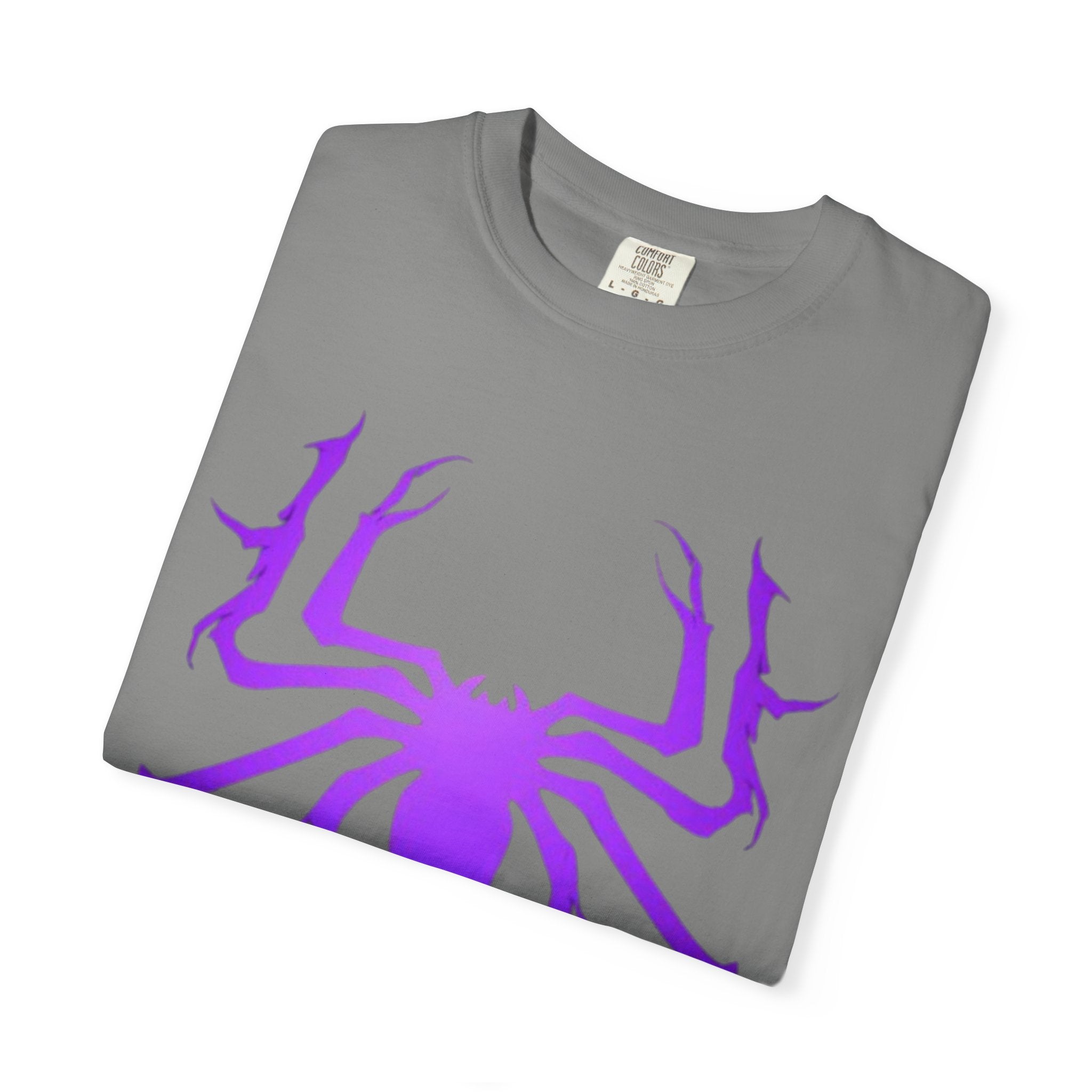 Purple Spider Graphic Unisex T-Shirt, Cool Cotton Tee, Casual Wear, Halloween Apparel, Graphic Shirt for Teens