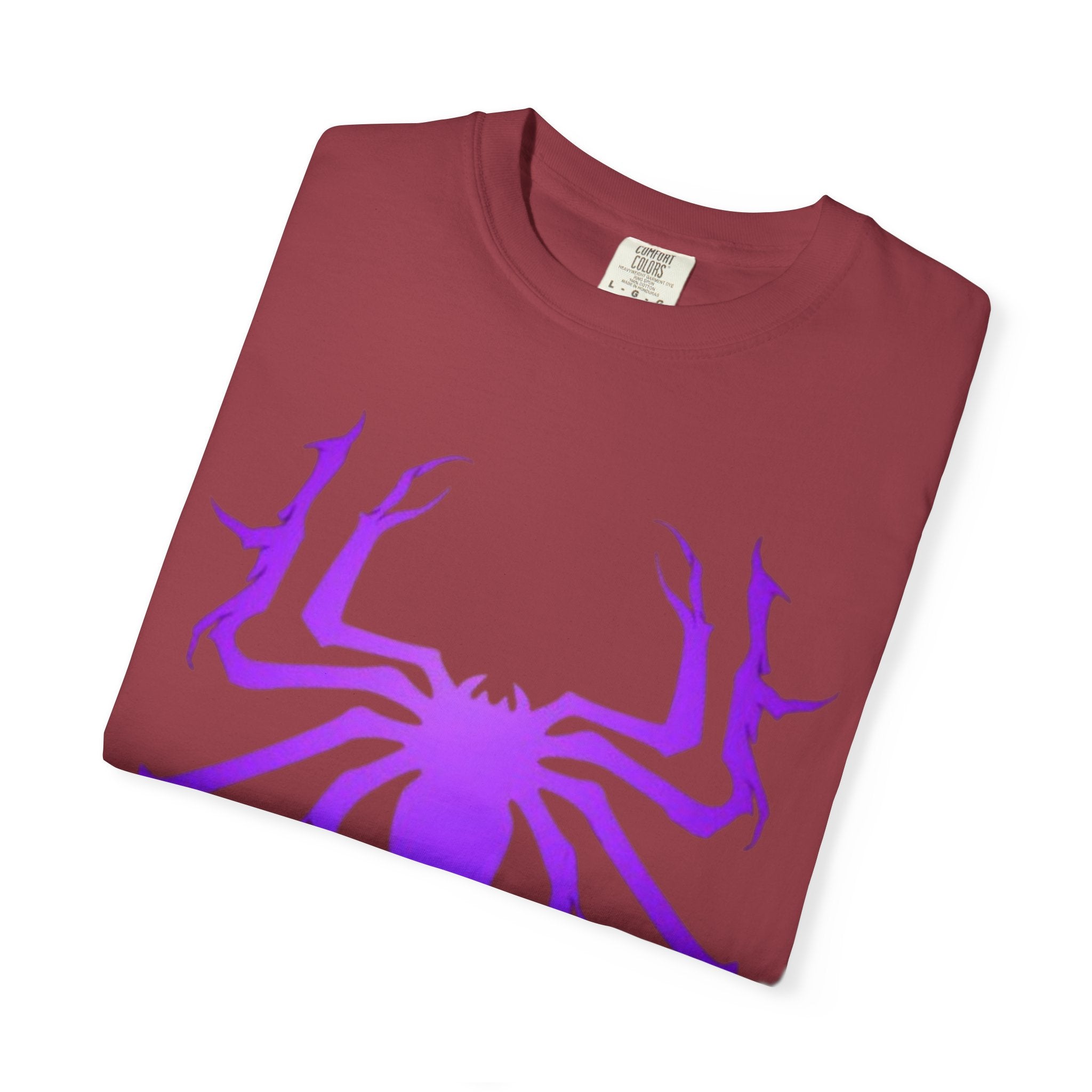 Purple Spider Graphic Unisex T-Shirt, Cool Cotton Tee, Casual Wear, Halloween Apparel, Graphic Shirt for Teens