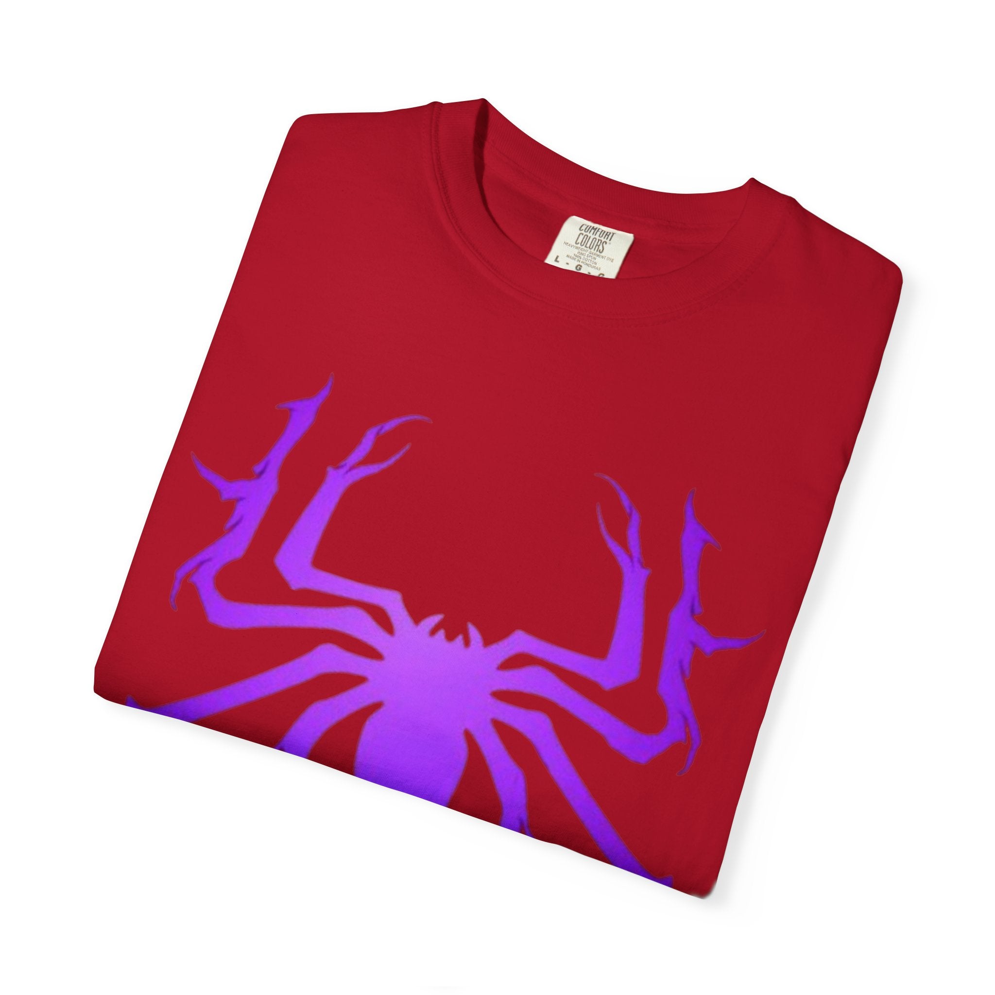 Purple Spider Graphic Unisex T-Shirt, Cool Cotton Tee, Casual Wear, Halloween Apparel, Graphic Shirt for Teens