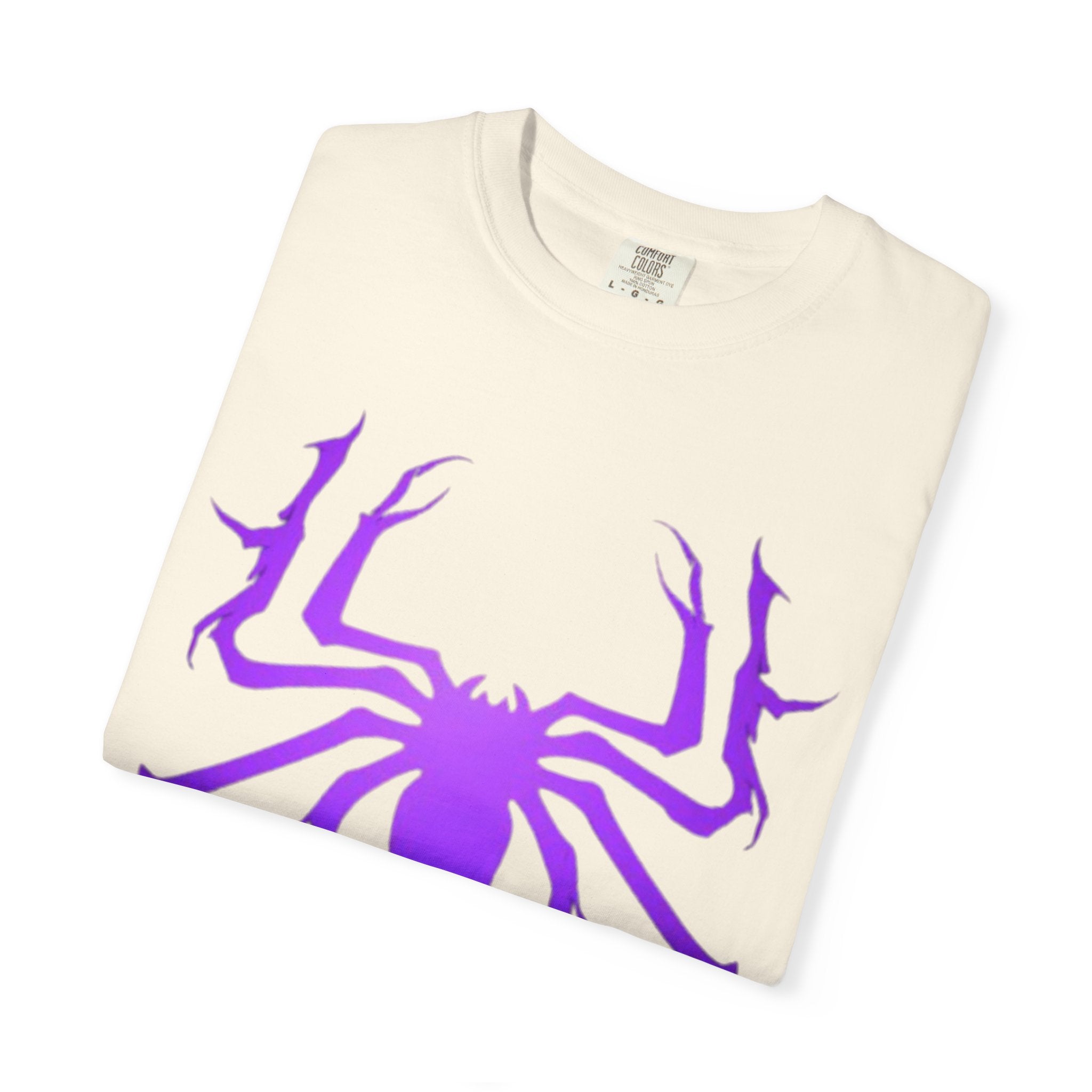 Purple Spider Graphic Unisex T-Shirt, Cool Cotton Tee, Casual Wear, Halloween Apparel, Graphic Shirt for Teens
