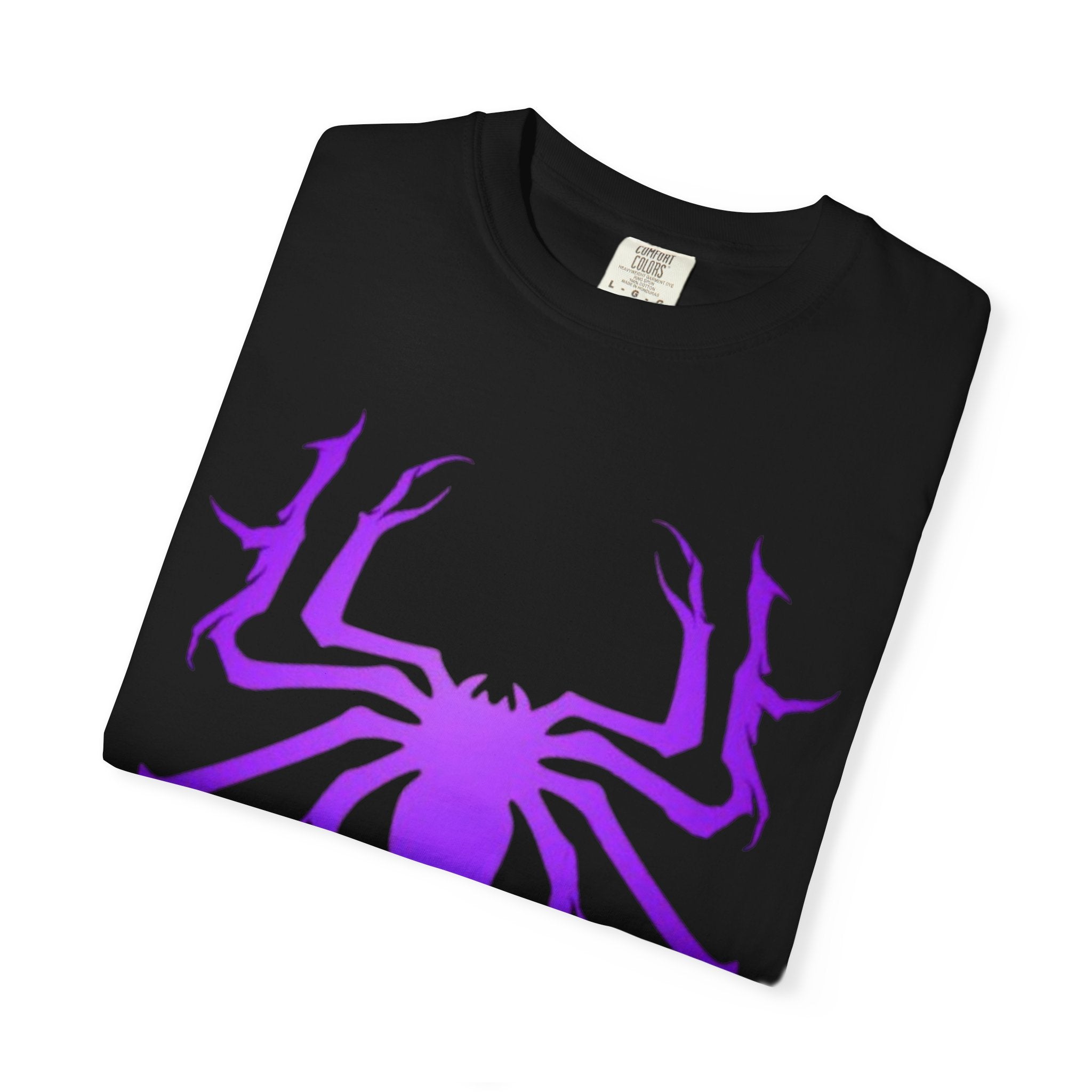 Purple Spider Graphic Unisex T-Shirt, Cool Cotton Tee, Casual Wear, Halloween Apparel, Graphic Shirt for Teens