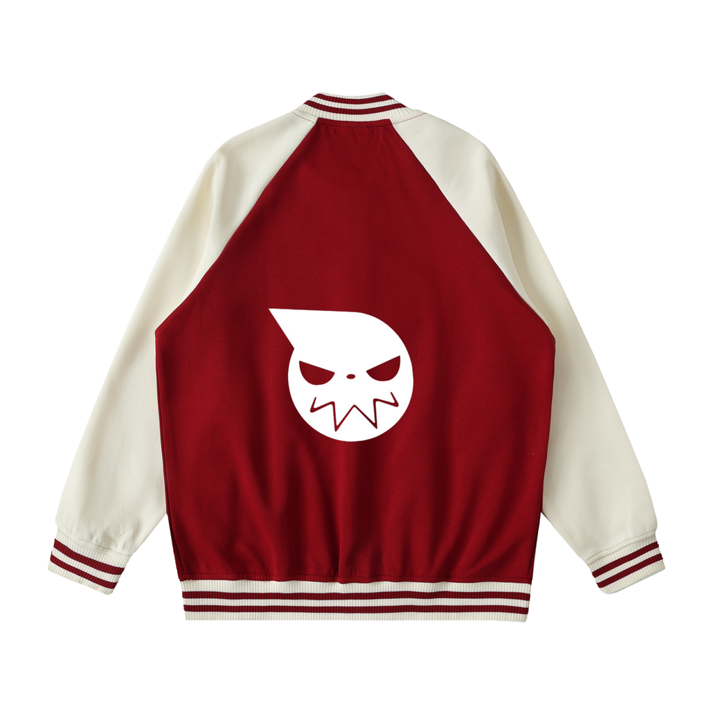 Two Tone Raglan Sleeve Varsity Jacket